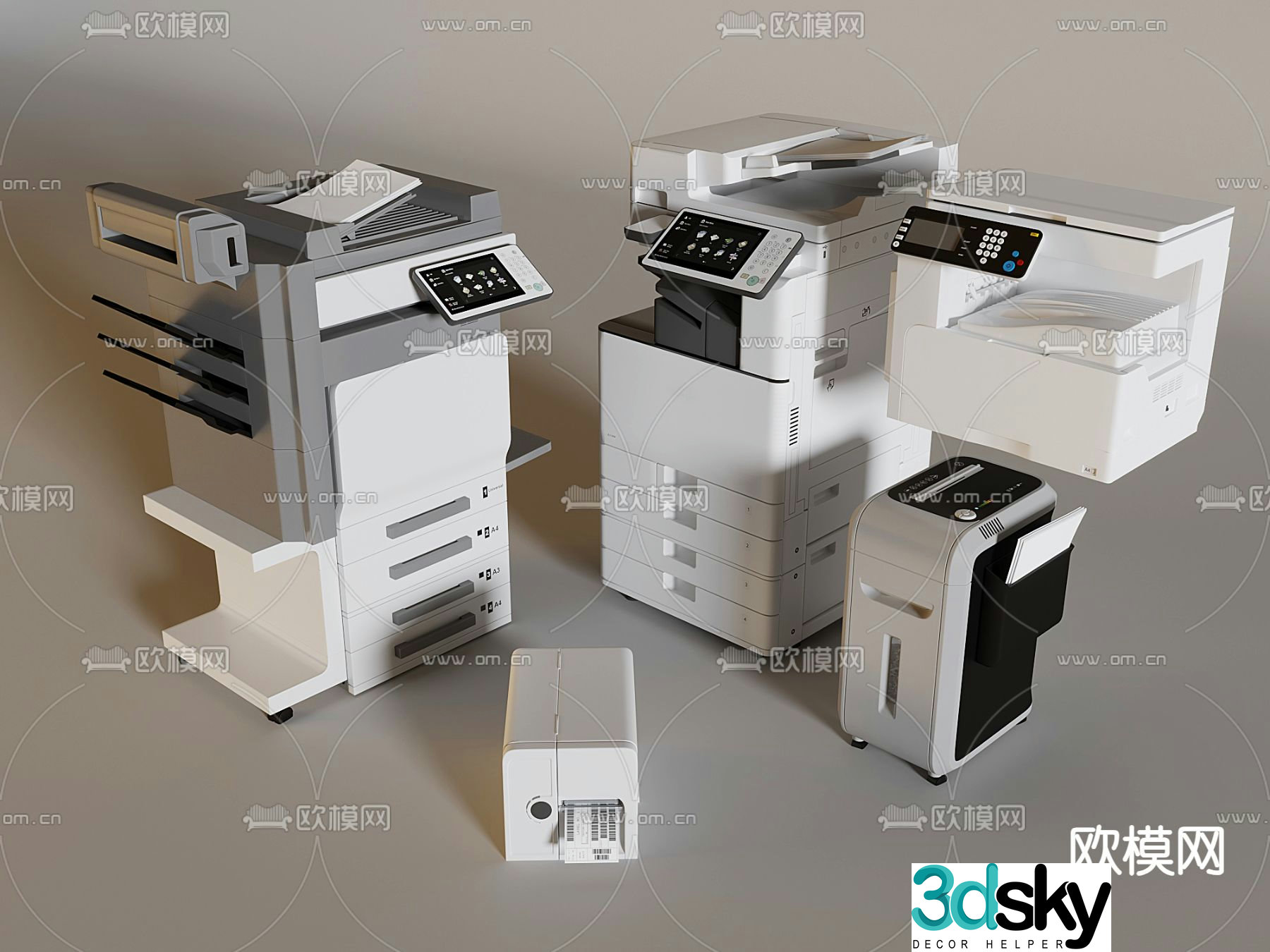 laser printer copier scanner 3d model