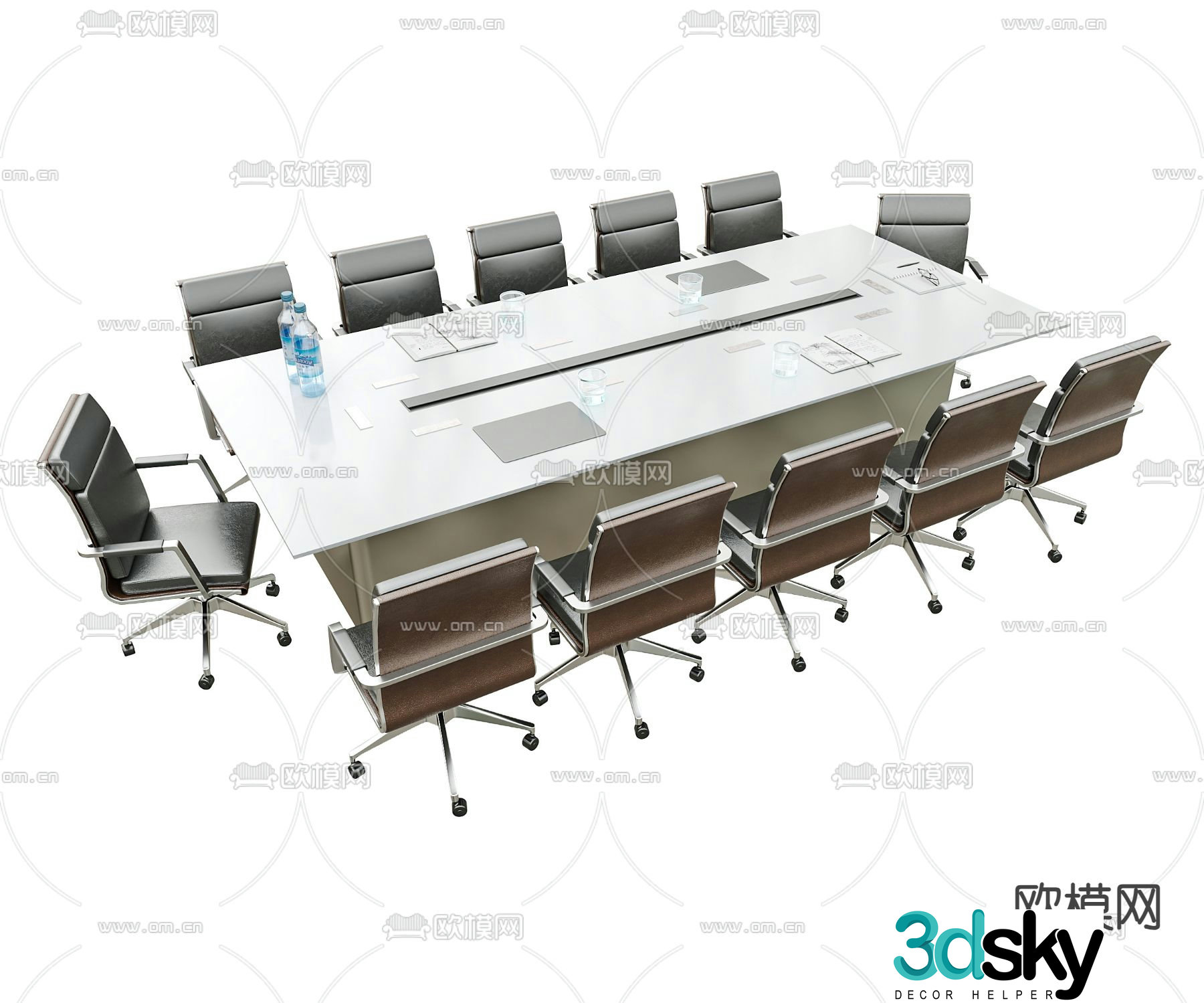 Modern conference table conference table 3d model