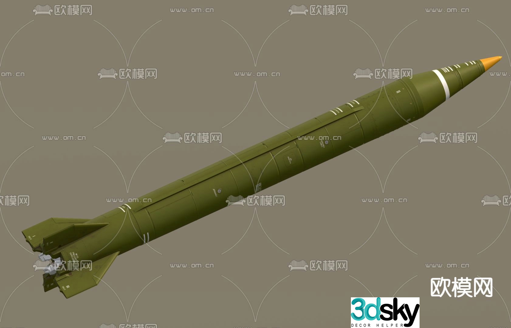 Surface-to-air missiles air defense missiles intercontinental missiles 3D model