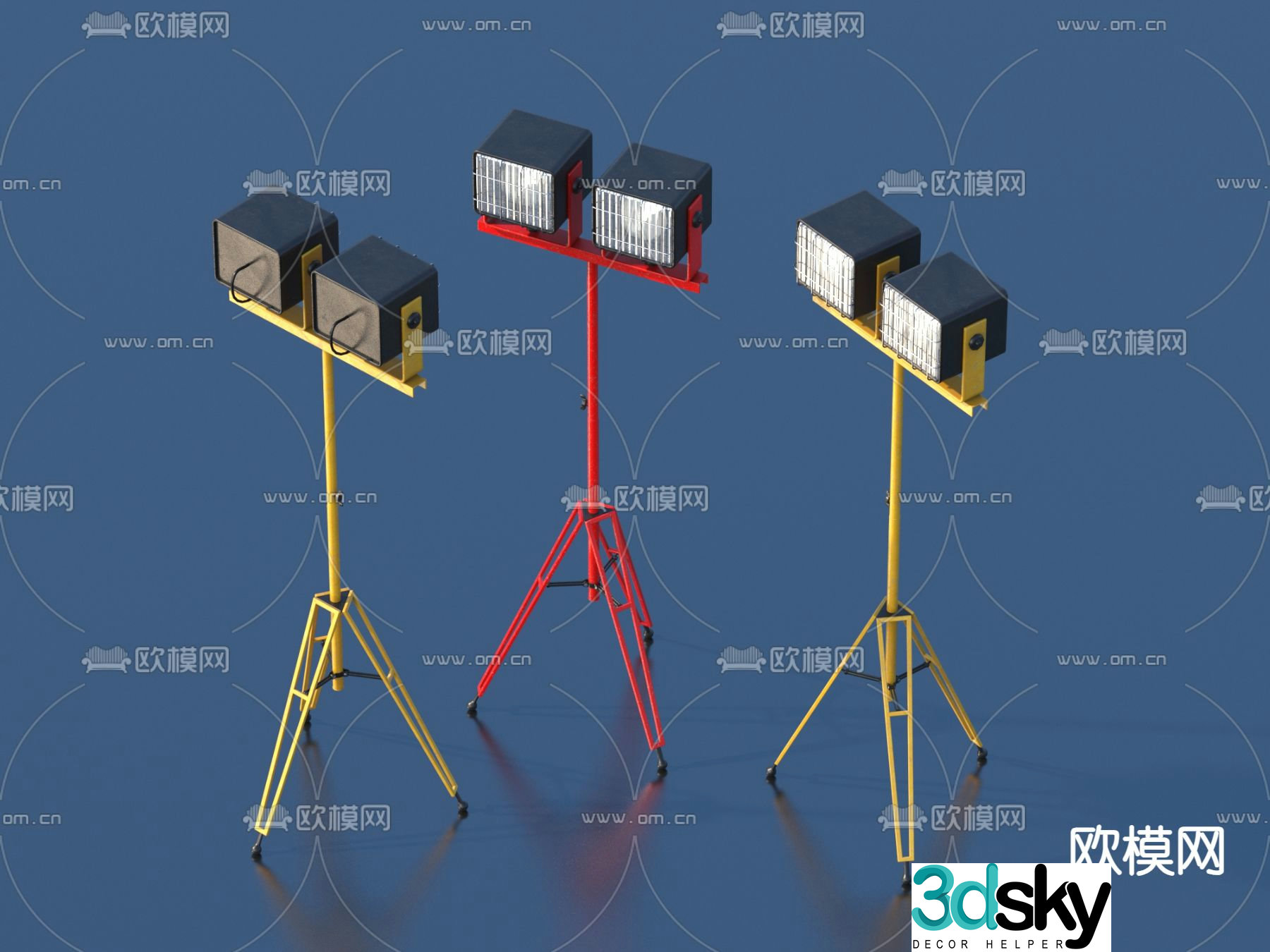 searchlight engineering light lighting 3d model