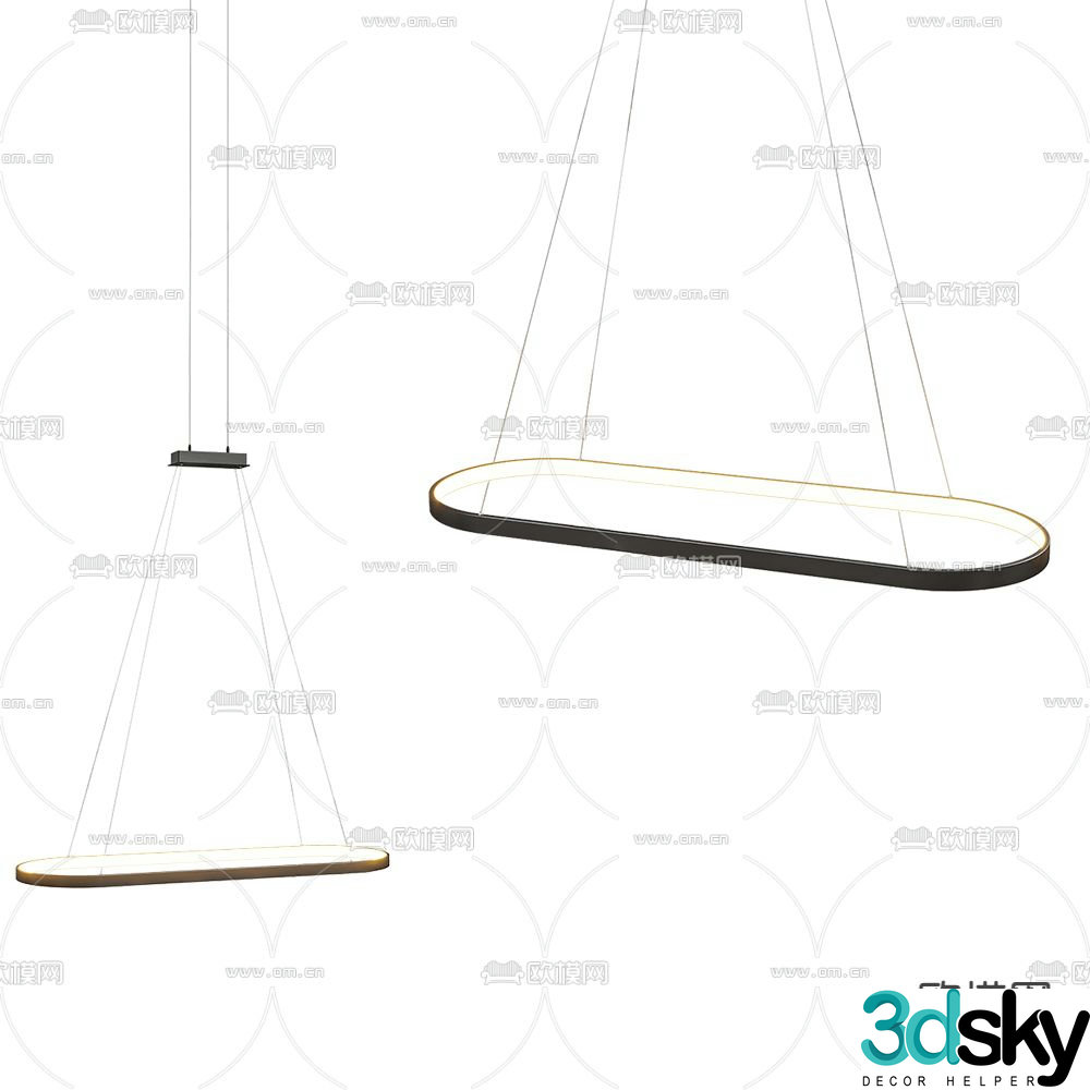 GLODE ring chandelier 3d model