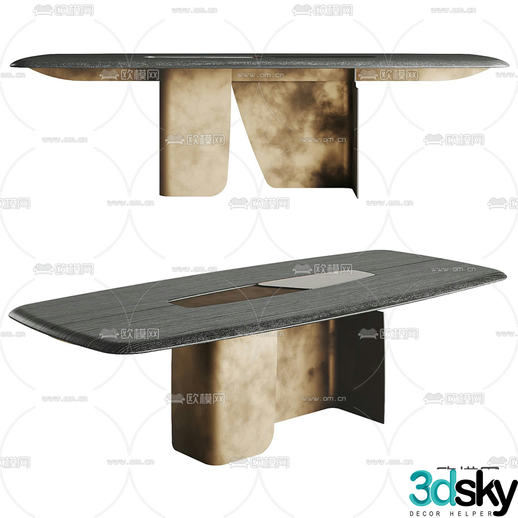 Enne Dining Table Square Dining Table 3D Model