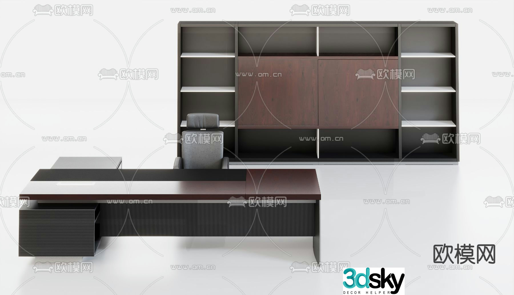 Manager desk desk desk 3d model