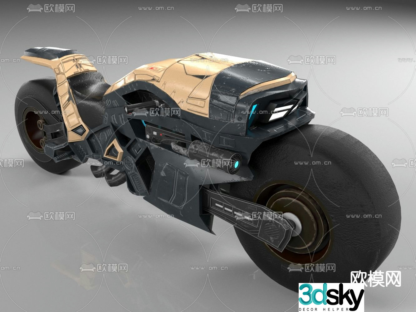 Future motorcycle sci-fi motorcycle 3d model
