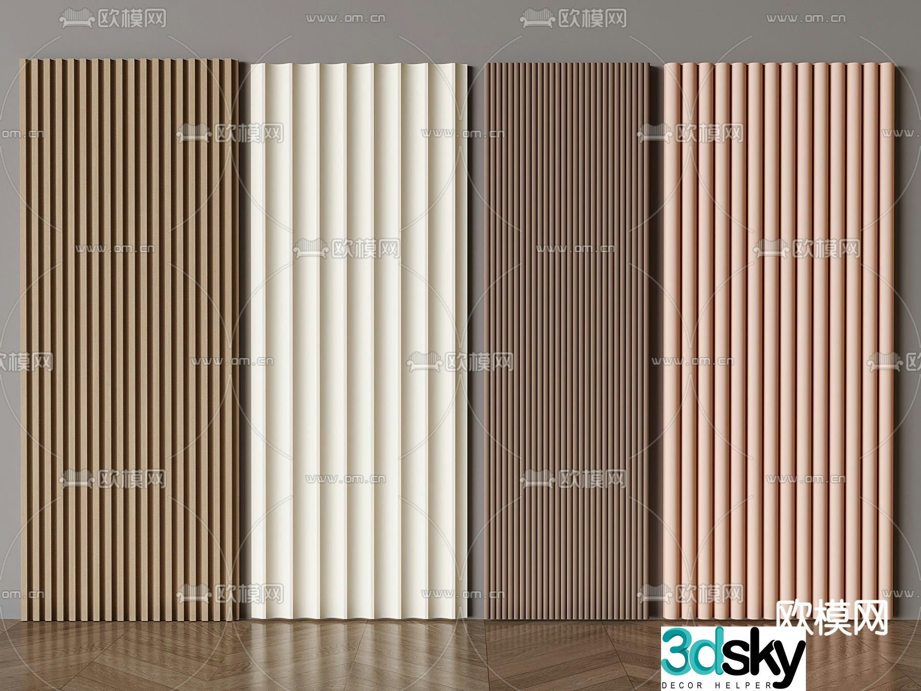 Wall panel Grating panel Great Wall panel 3D model