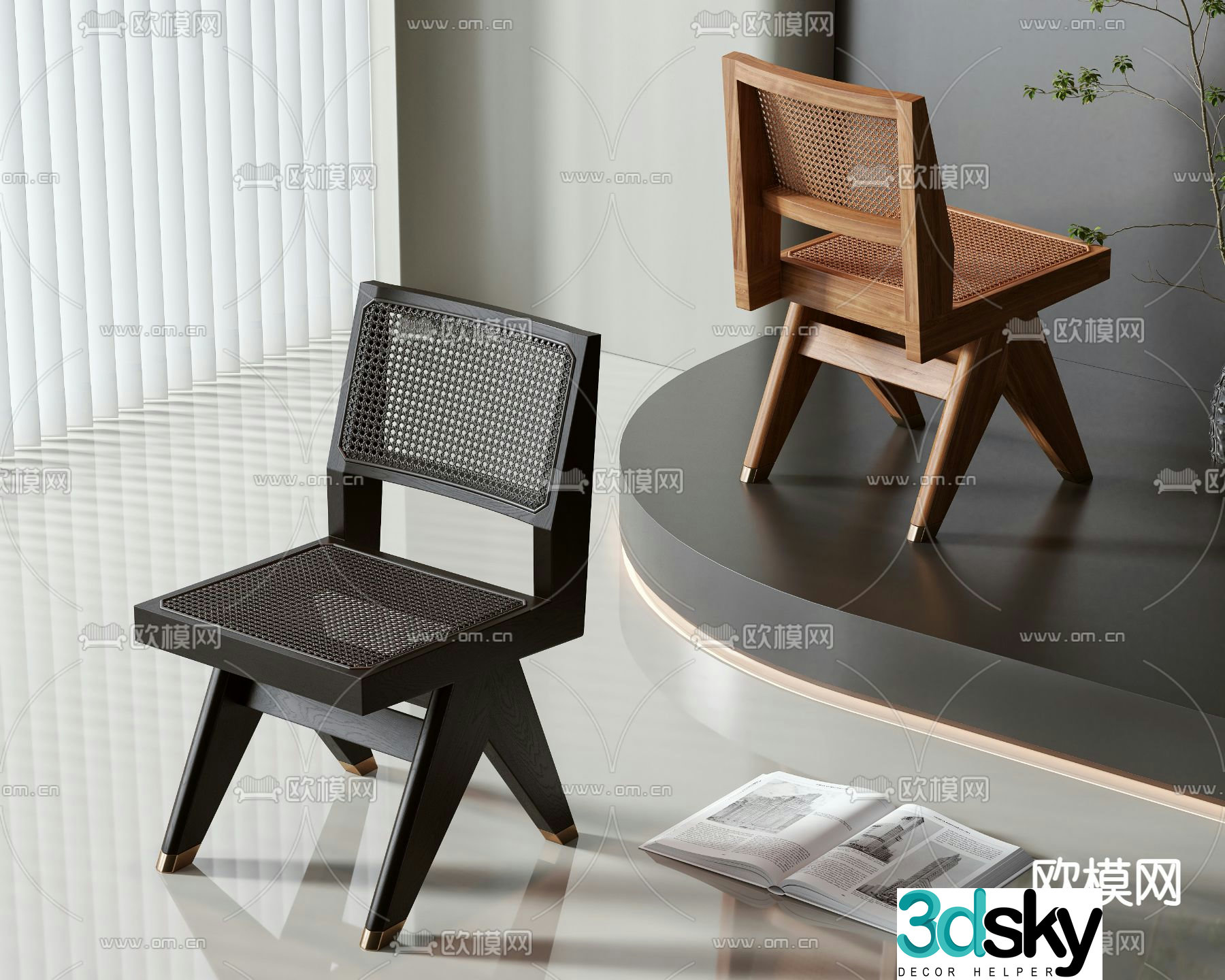 New Chinese style leisure chair chair 3d model