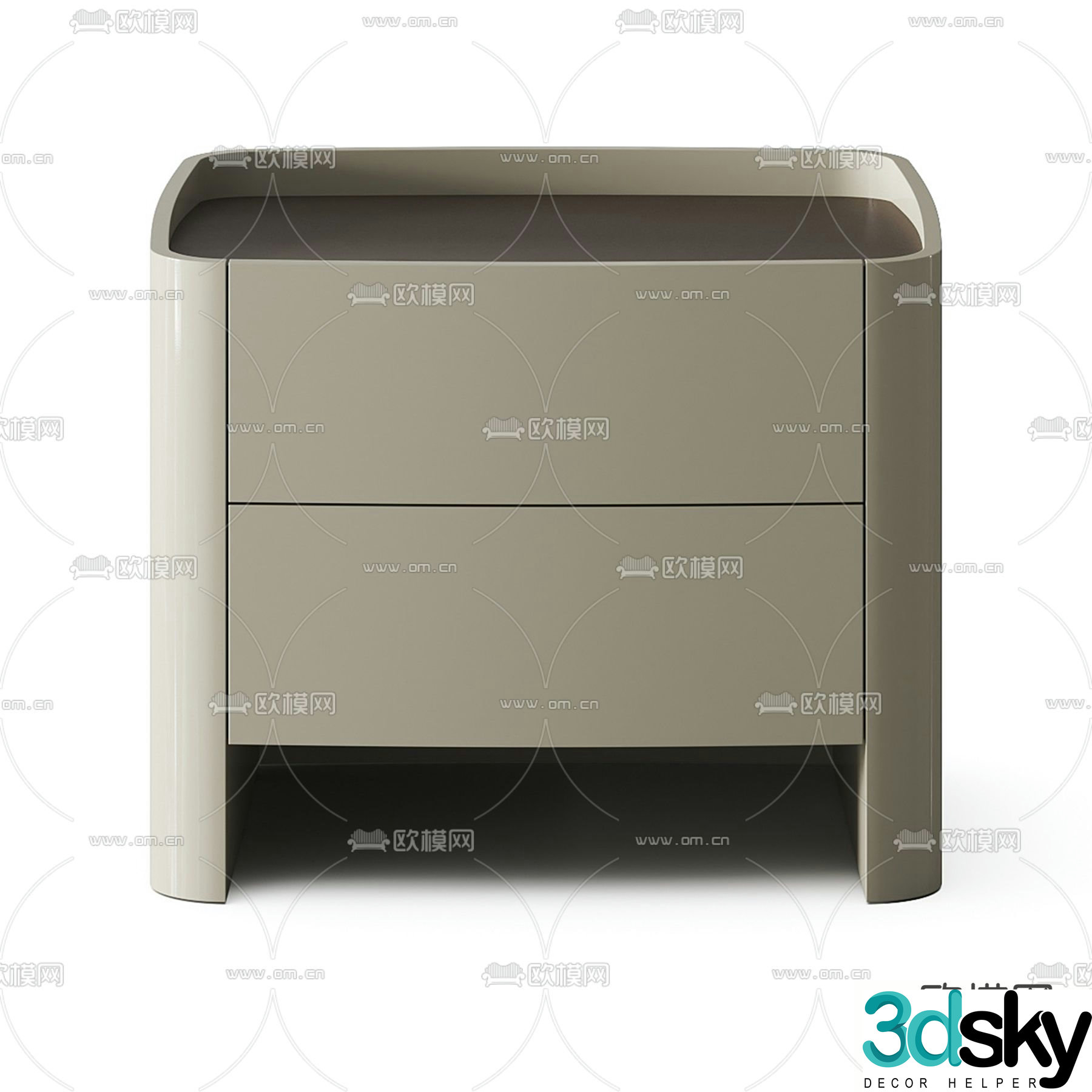Modern bedside table 3d model