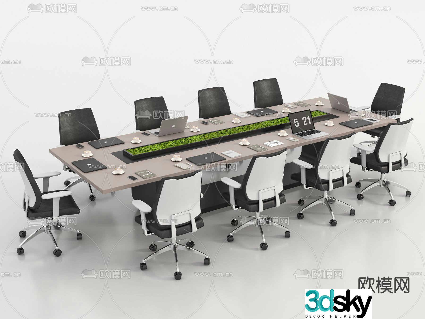 Modern conference table conference table 3d model