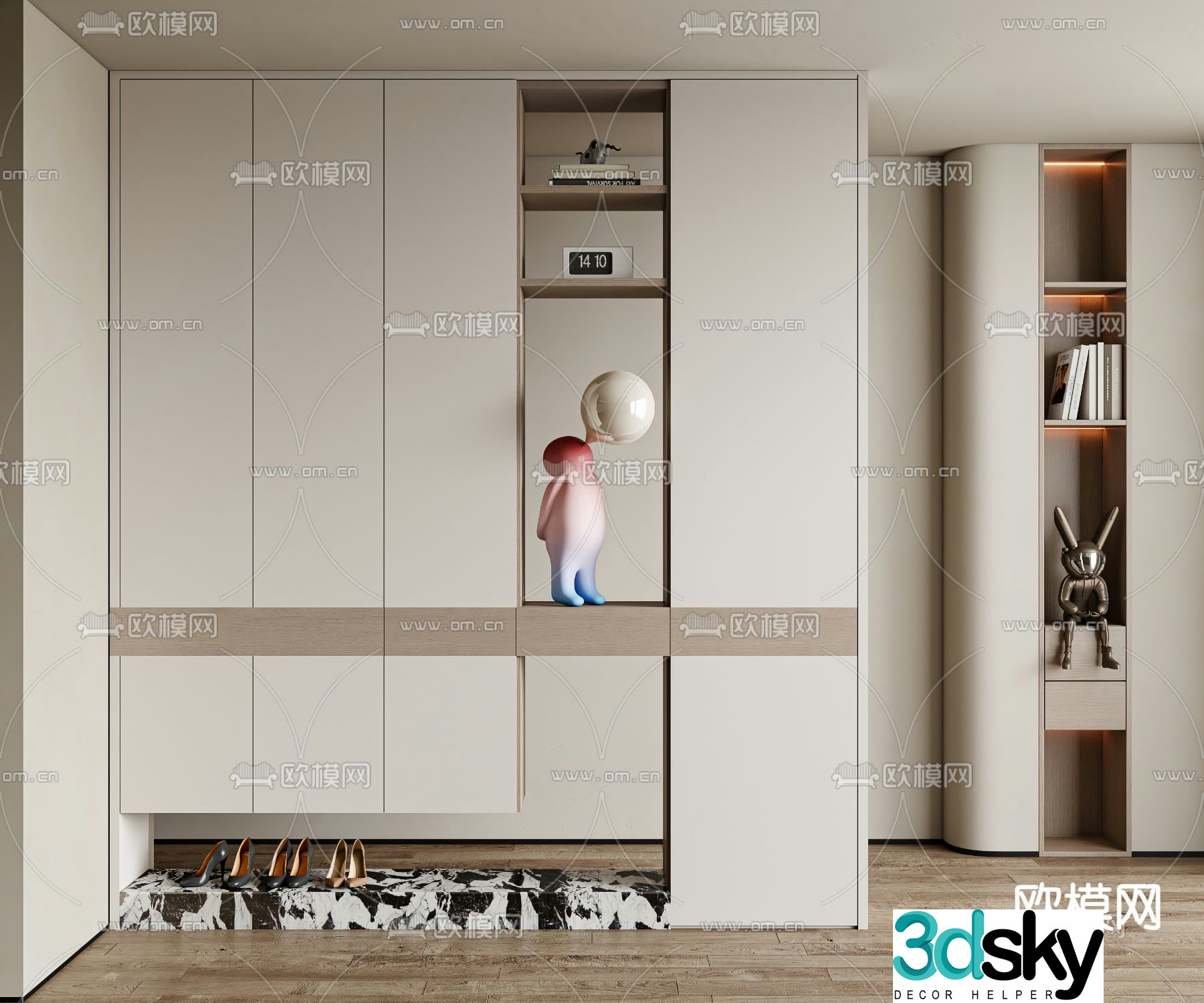 Entrance shoe cabinet 3D model