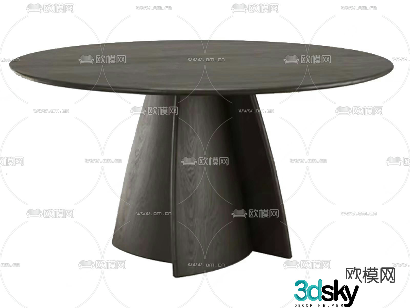 Wabi-sabi style round table 3d model