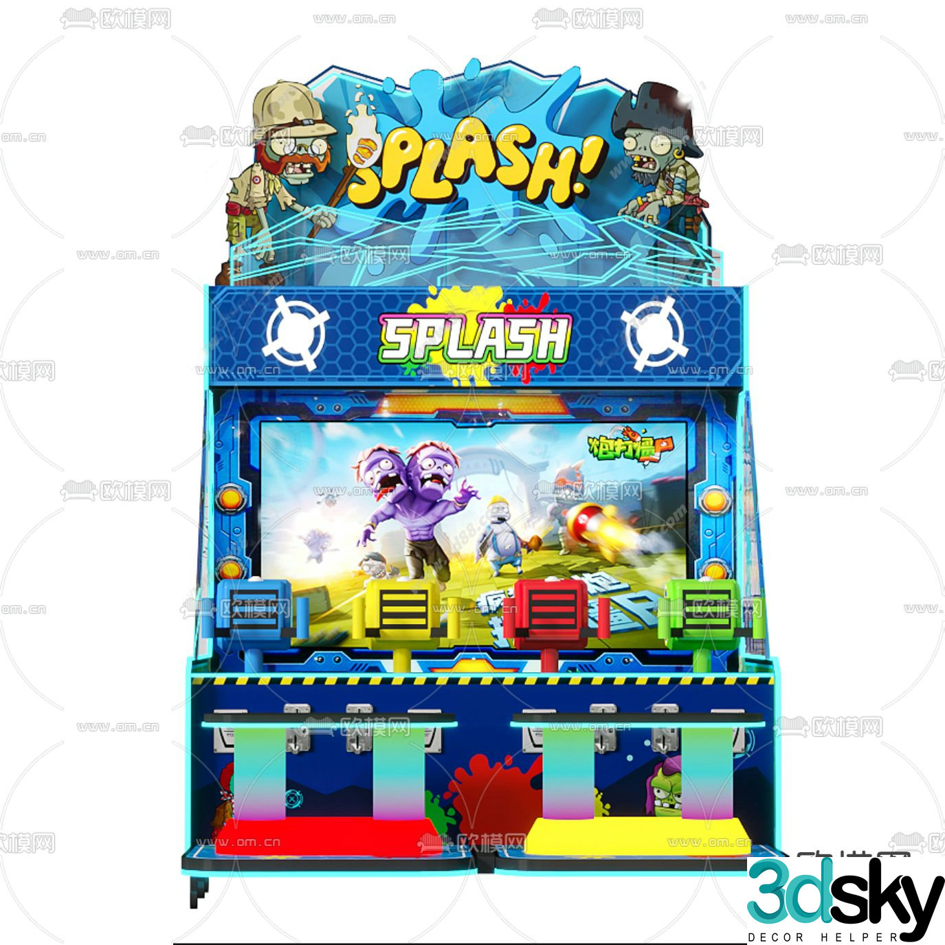 Game console water jet 3d model