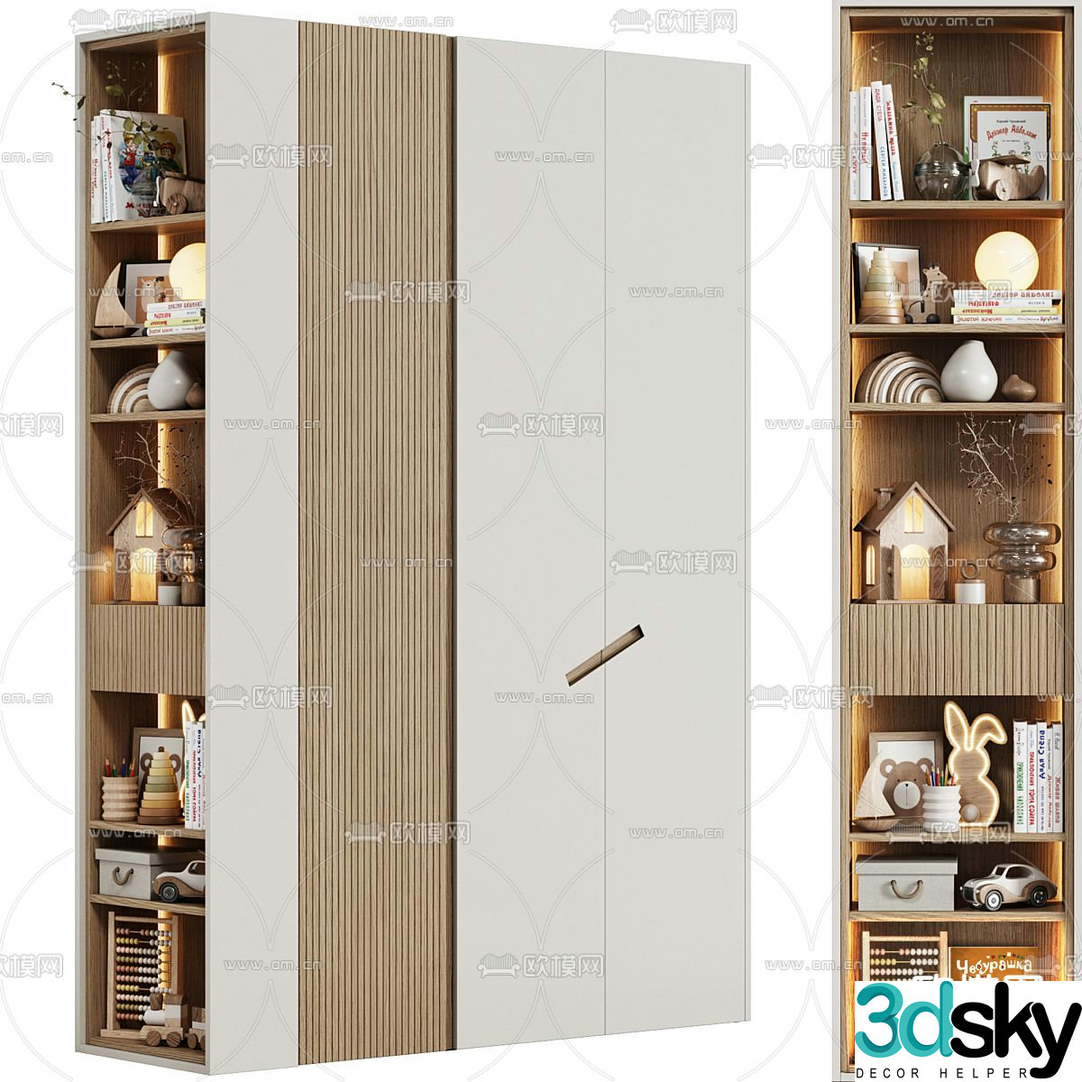 Children’s wardrobe decorative cabinet 3d model