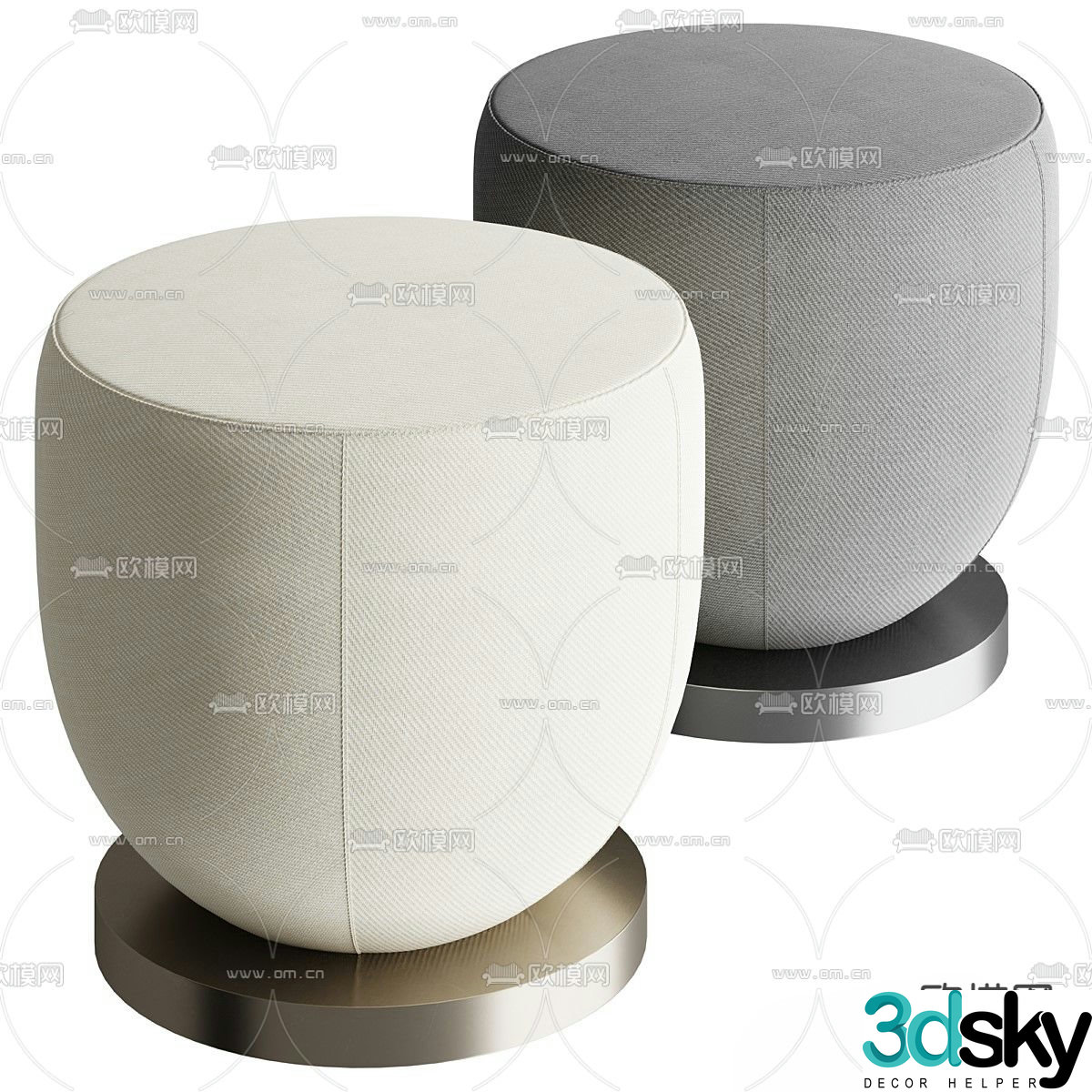 Stool round stool sofa stool 3d model