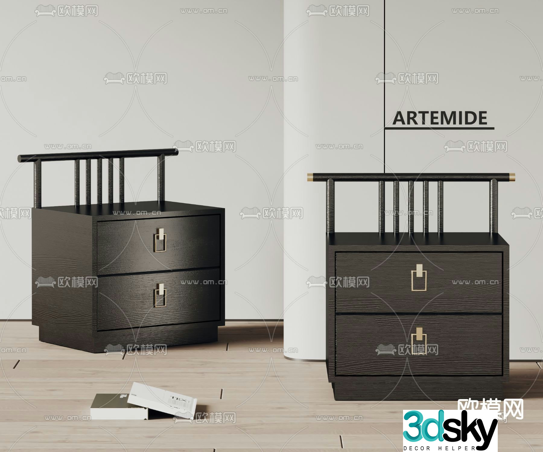 artemide bedside table 3d model