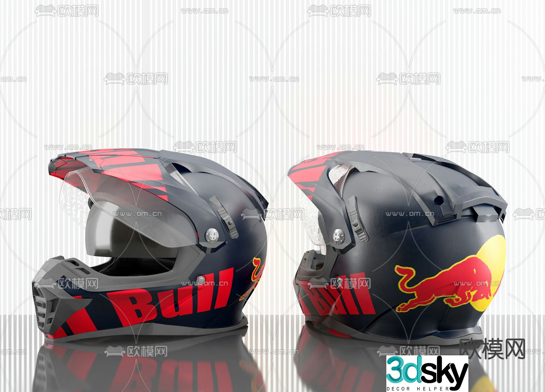 rally helmet motorcycle helmet 3d model