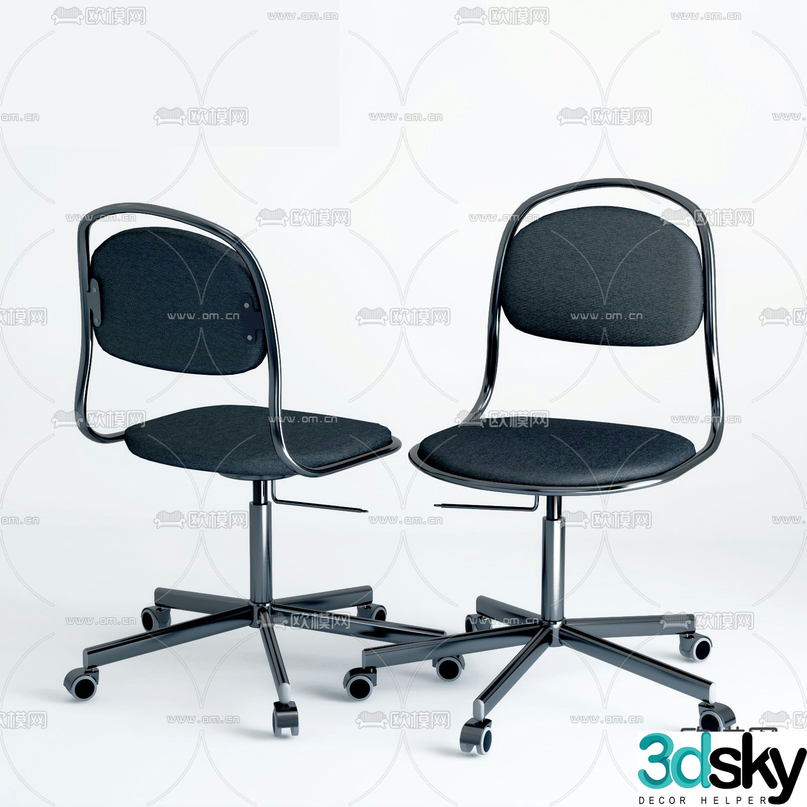 Office chair conference chair staff chair 3d model