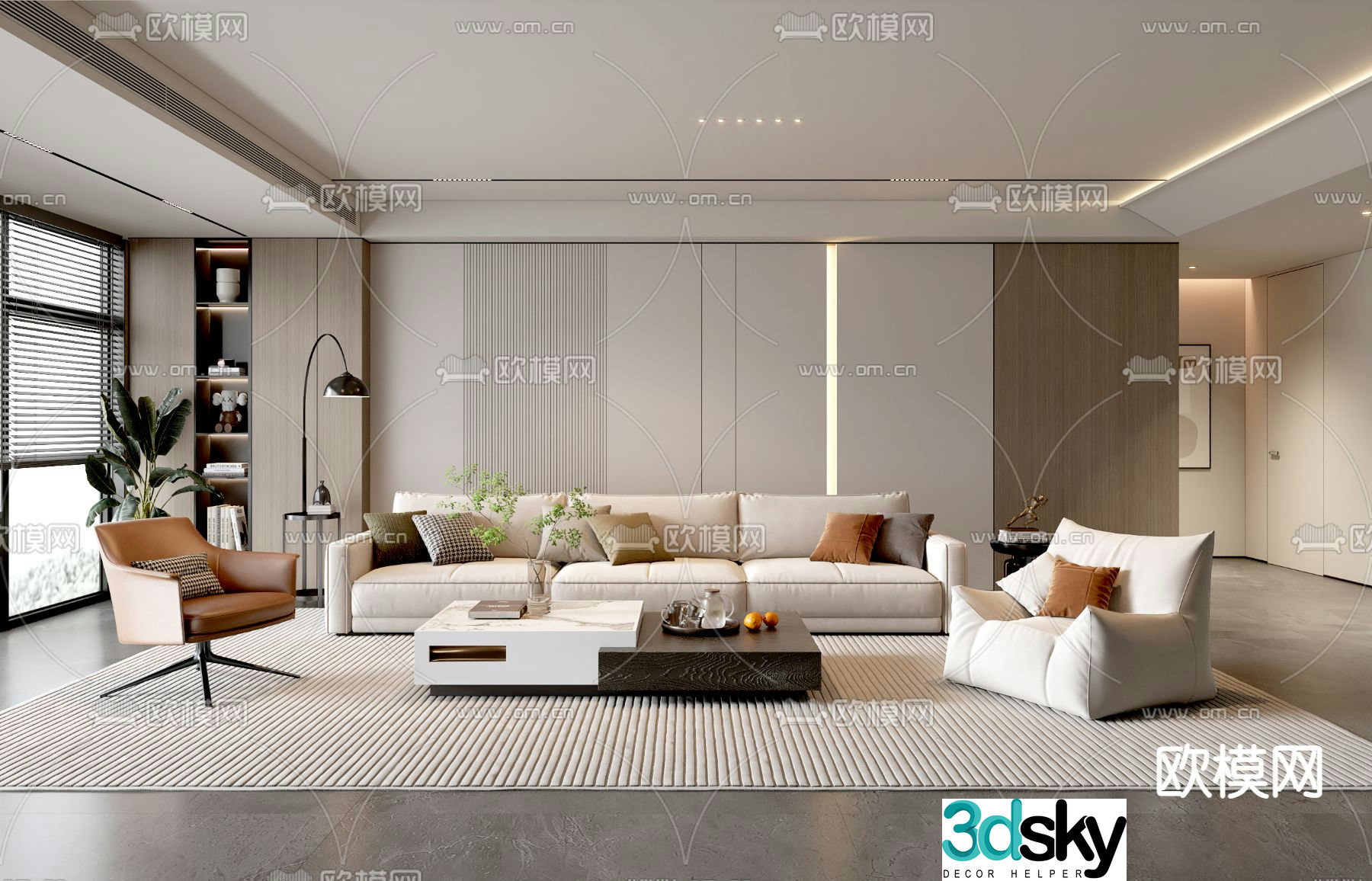 Modern living room 3d model
