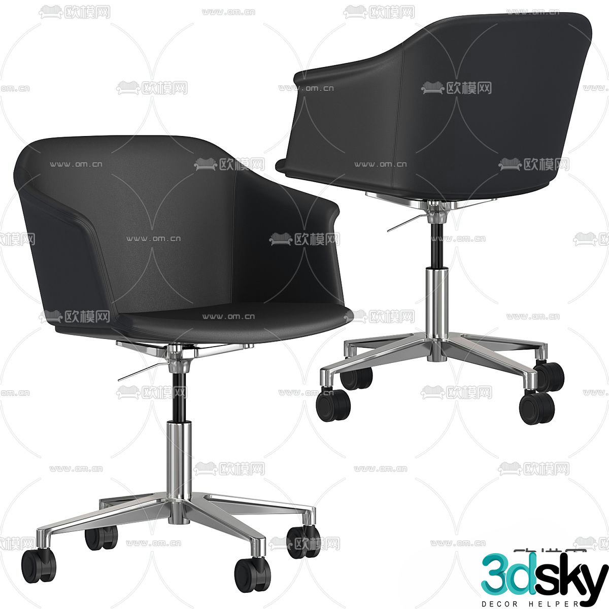 Office chair conference chair staff chair 3d model