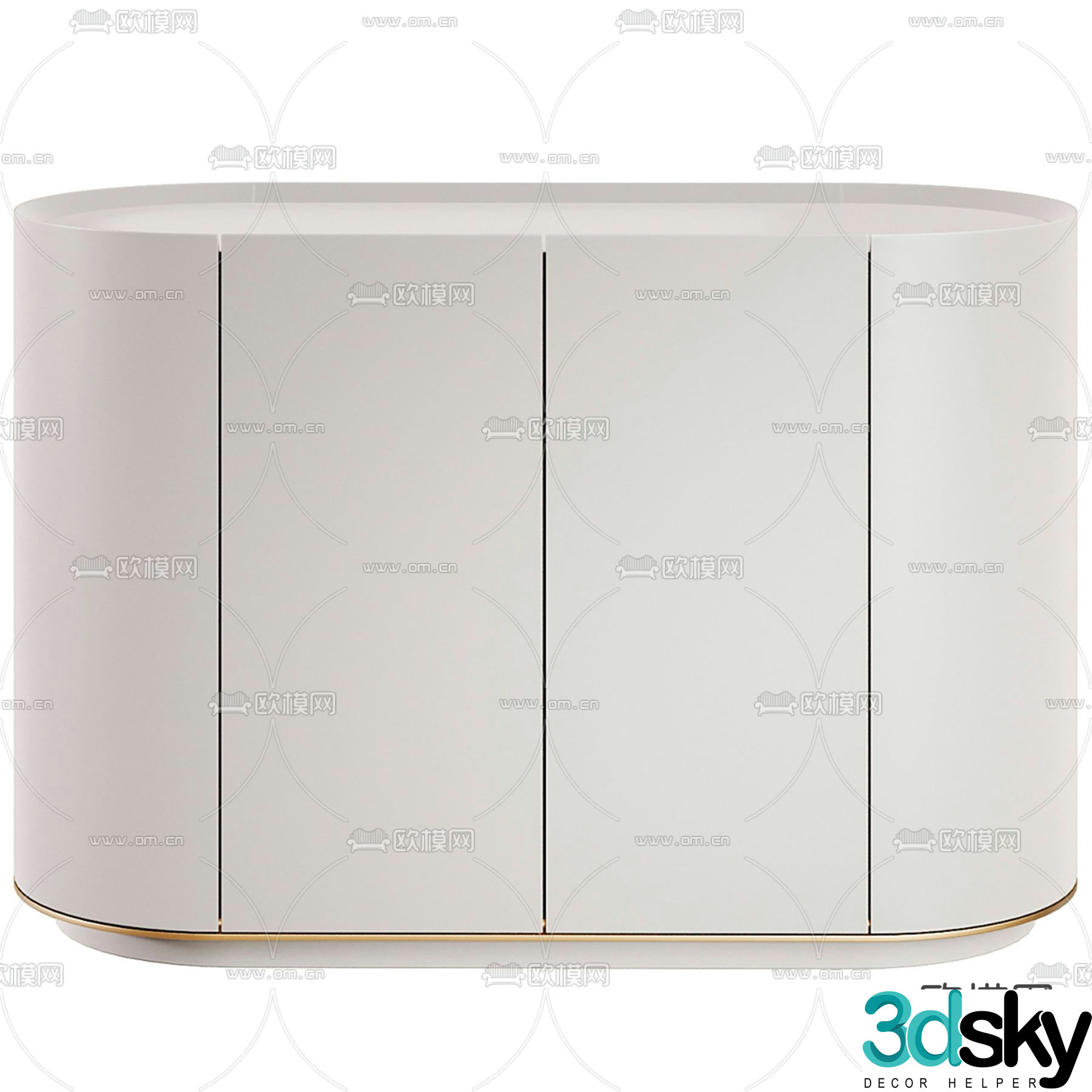 Bedside table side cabinet 3d model