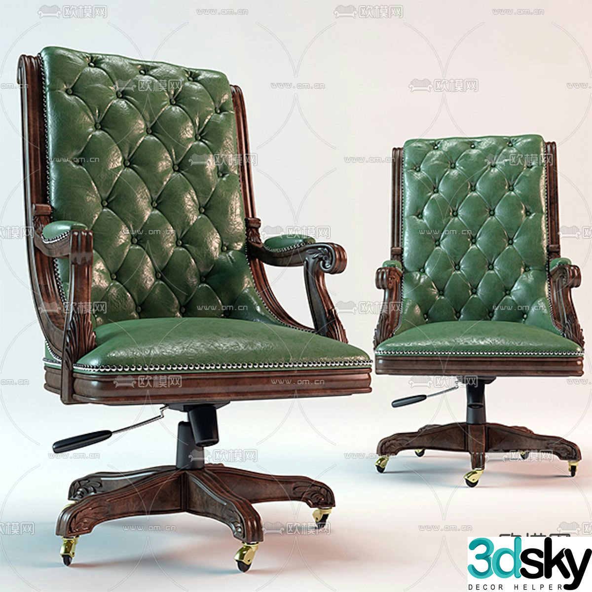 American office chair executive chair boss chair 3D model