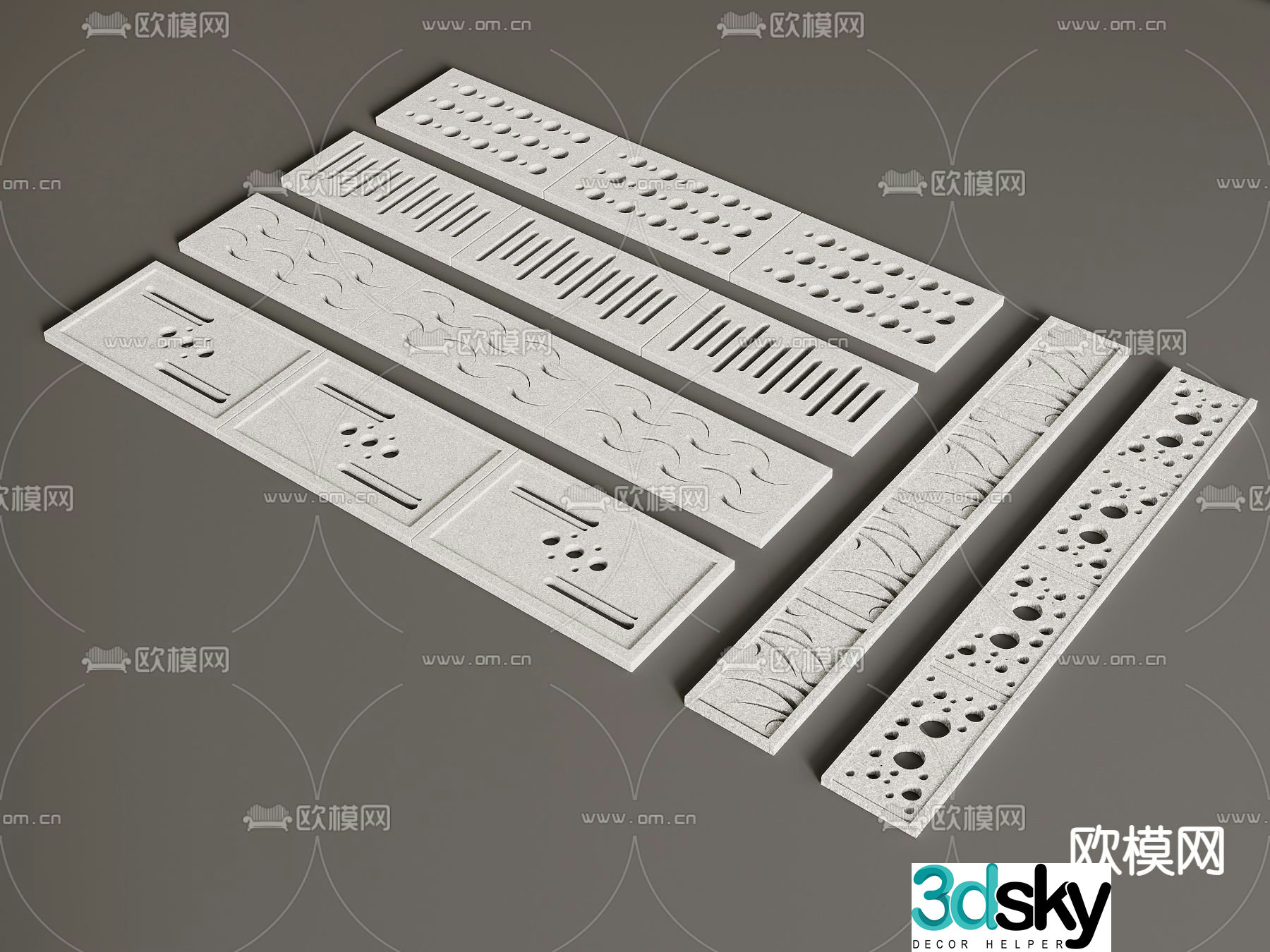 tree pond tree grate rainwater grate 3d model