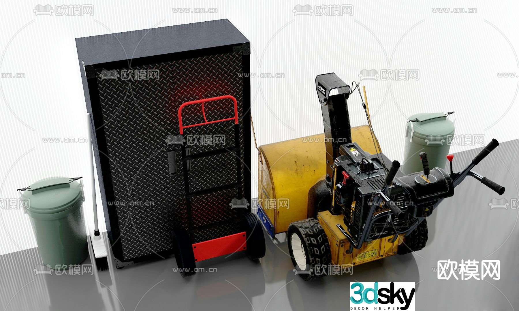 Industrial equipment lawnmower 3d model