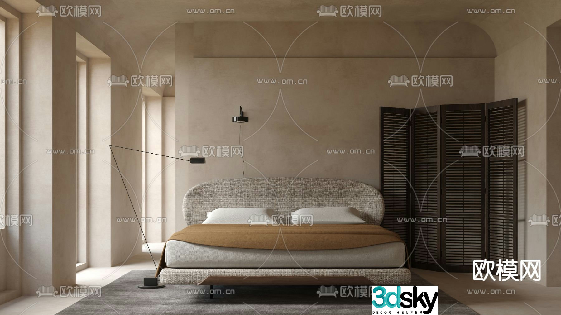 Bonaldo double bed 3d model