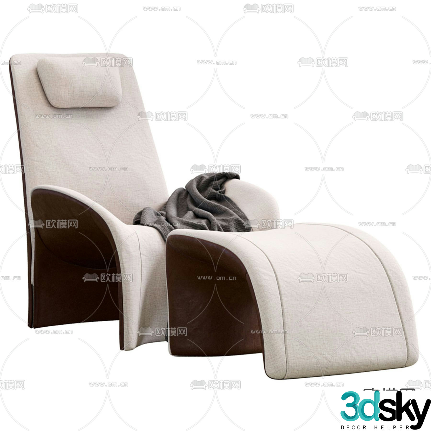 Leisure chair fabric chair 3d model