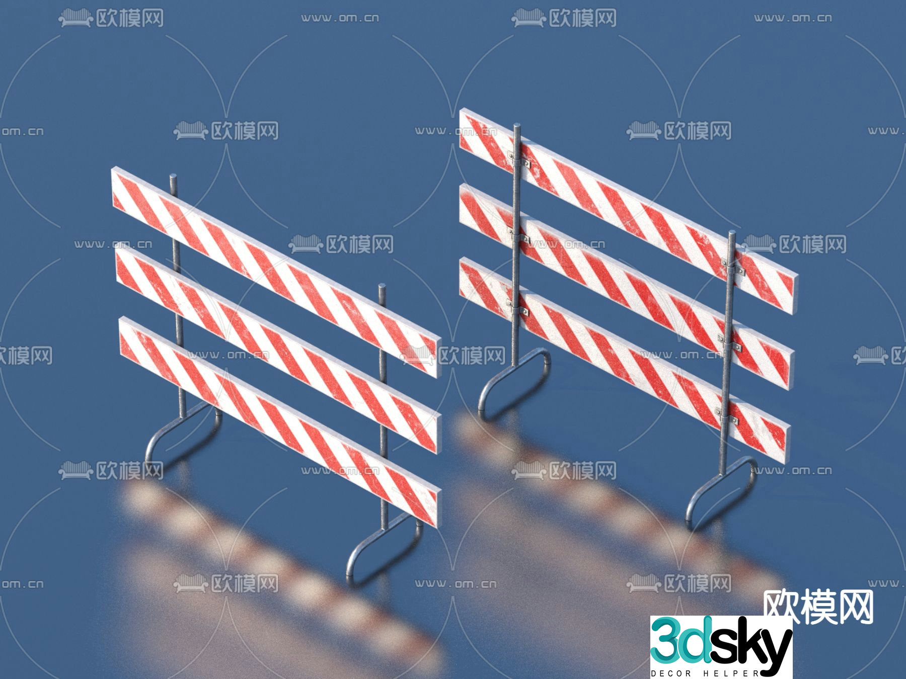Outdoor skits, public facilities, roadblocks 3D model