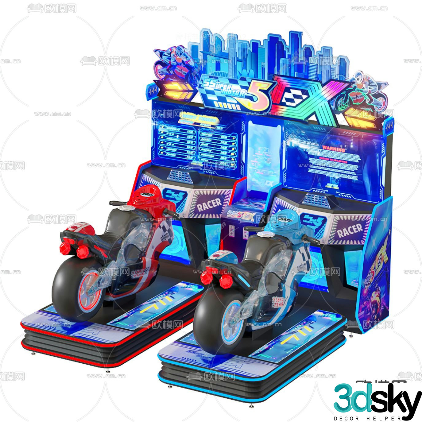 motorcycle racing console 3d model
