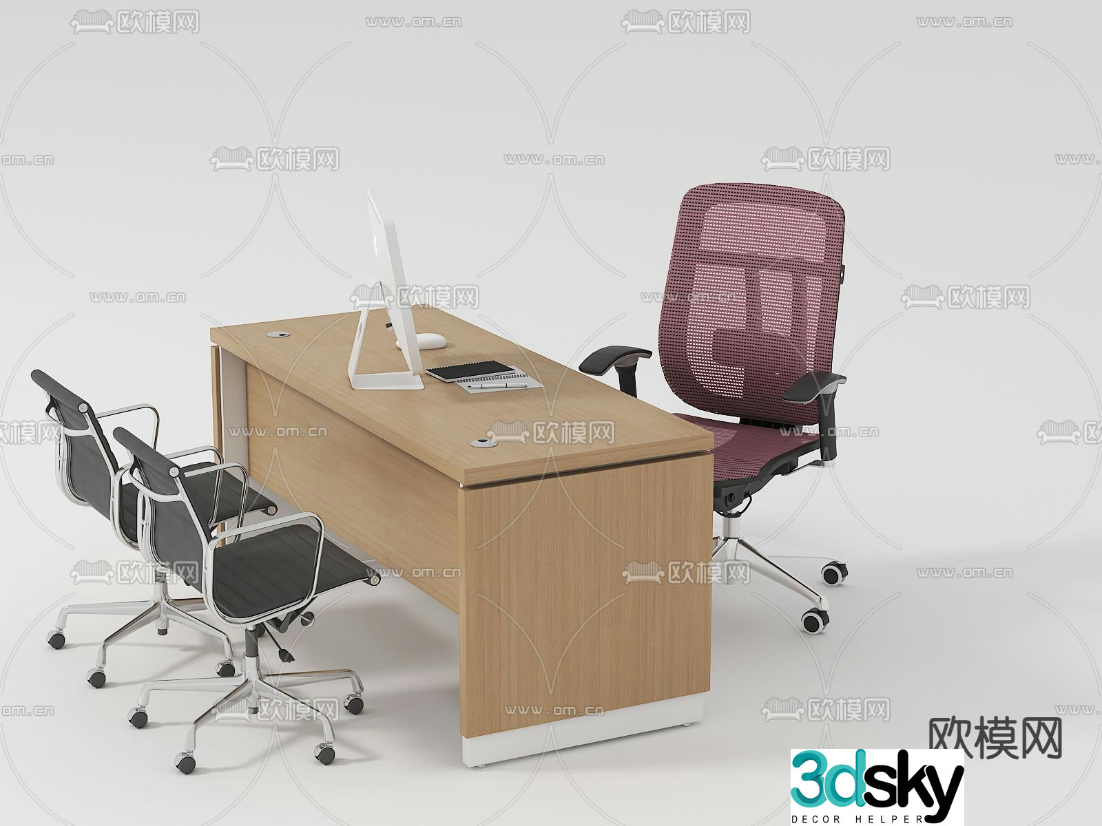 desk desk executive desk 3d model
