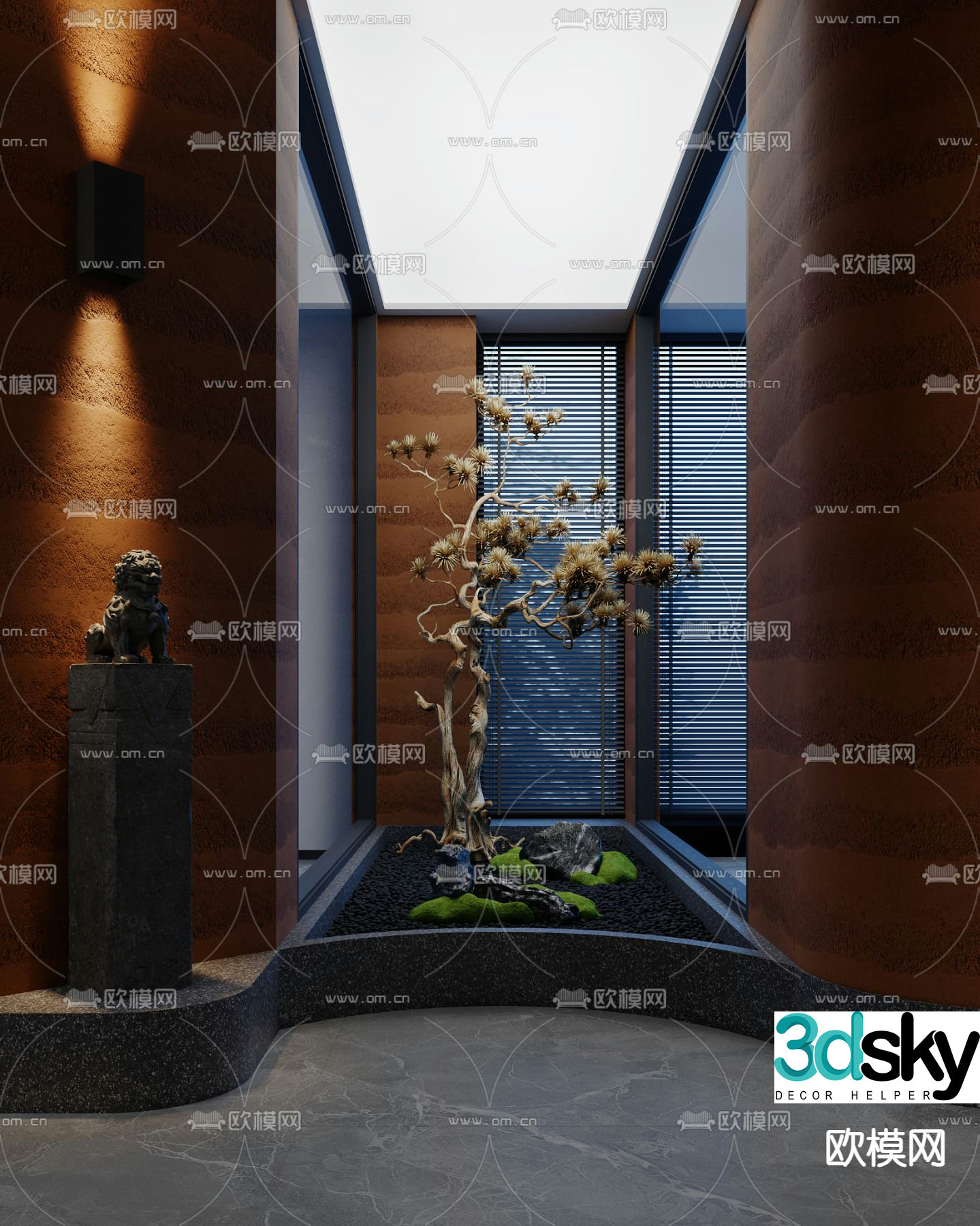 Indoor landscape plant landscaping landscape sketch 3d model