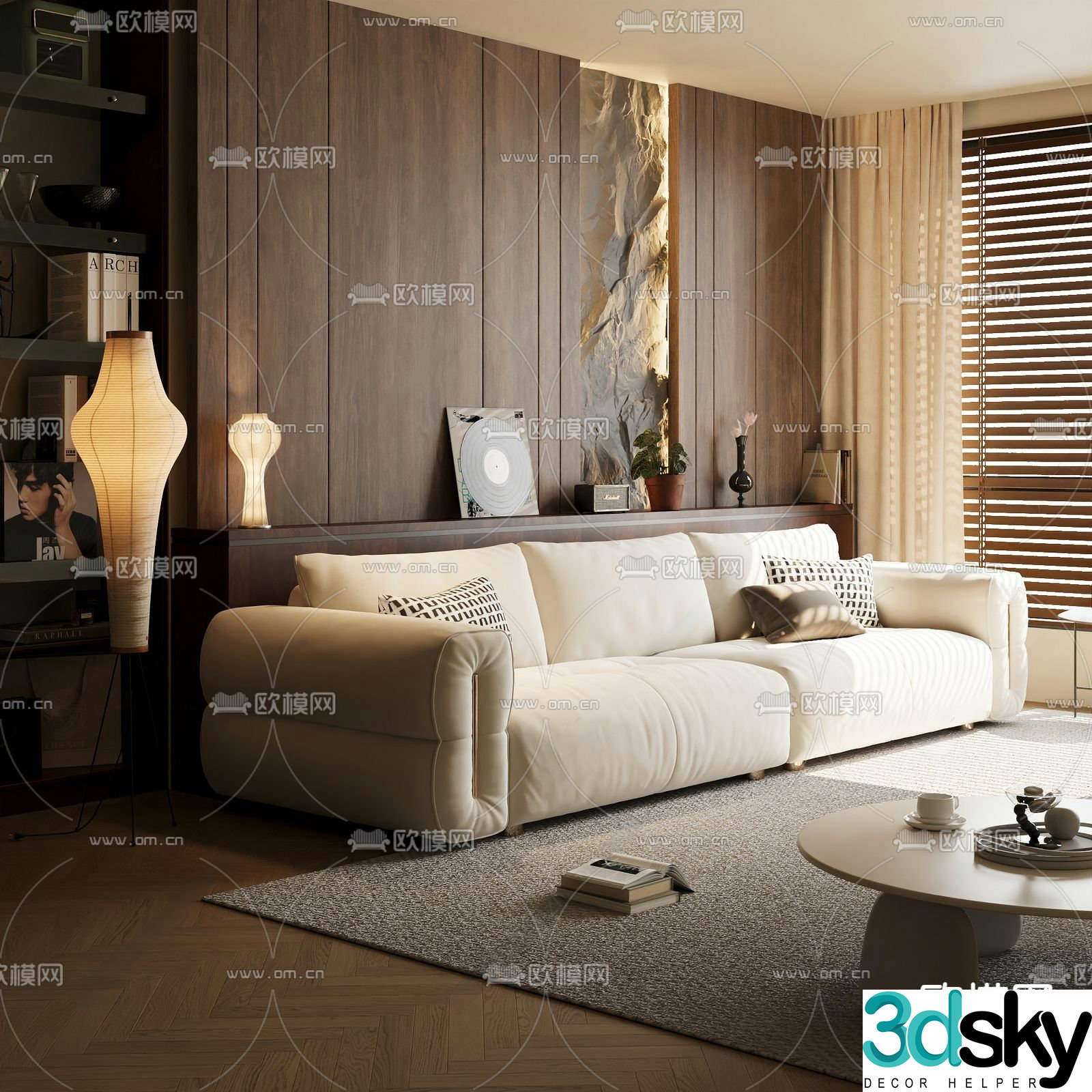 Medieval style sofa three person sofa 3d model