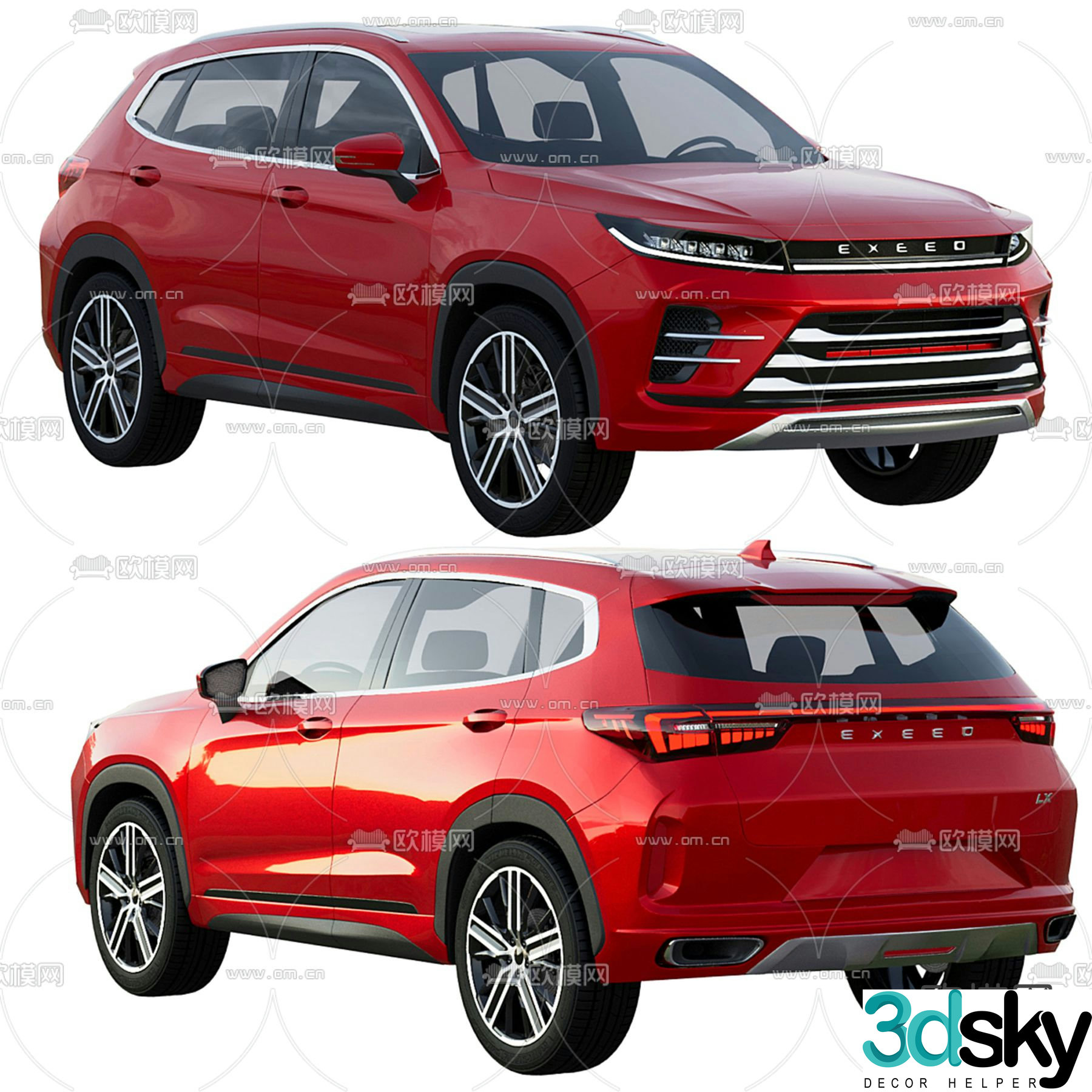 Exeed LX car 3d model