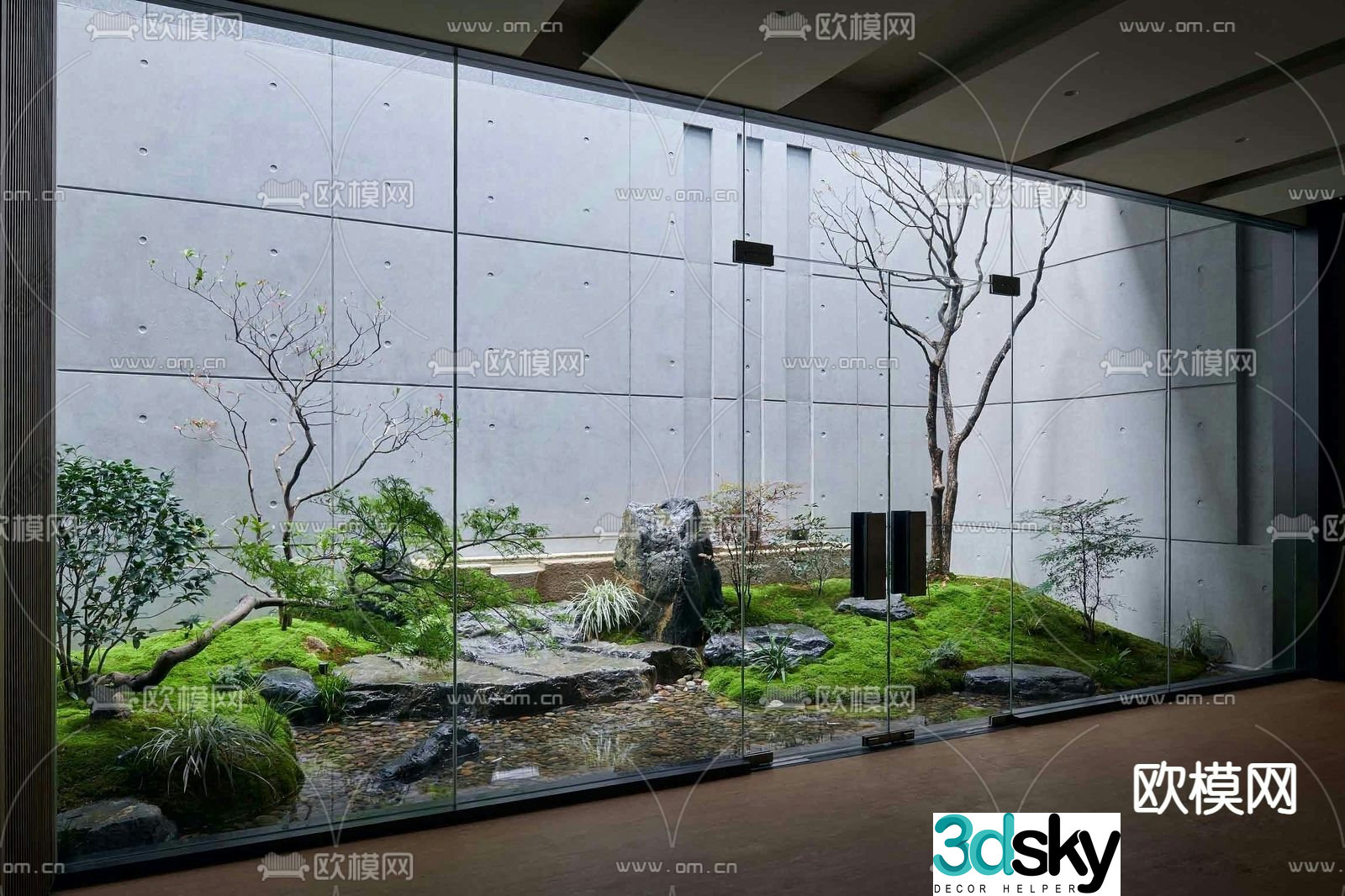 Patio Landscaping Courtyard Landscape 3D Model