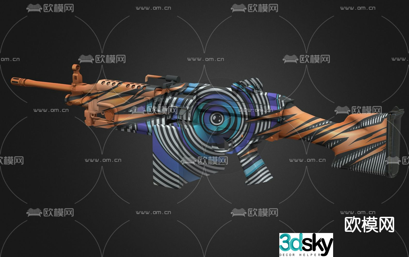 Automatic rifle technology rifle 3d model