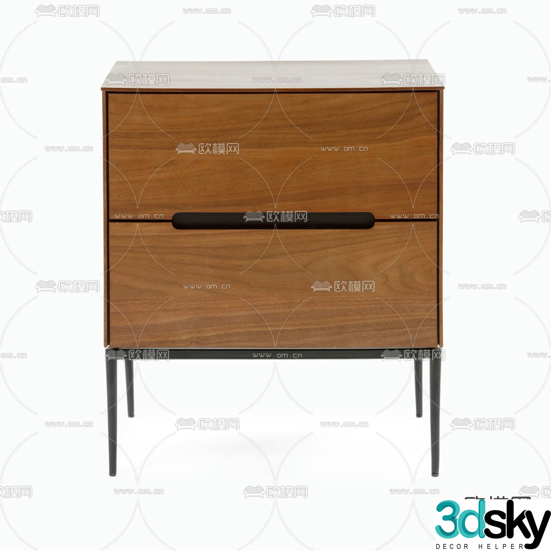 Drawer bedside table 3d model