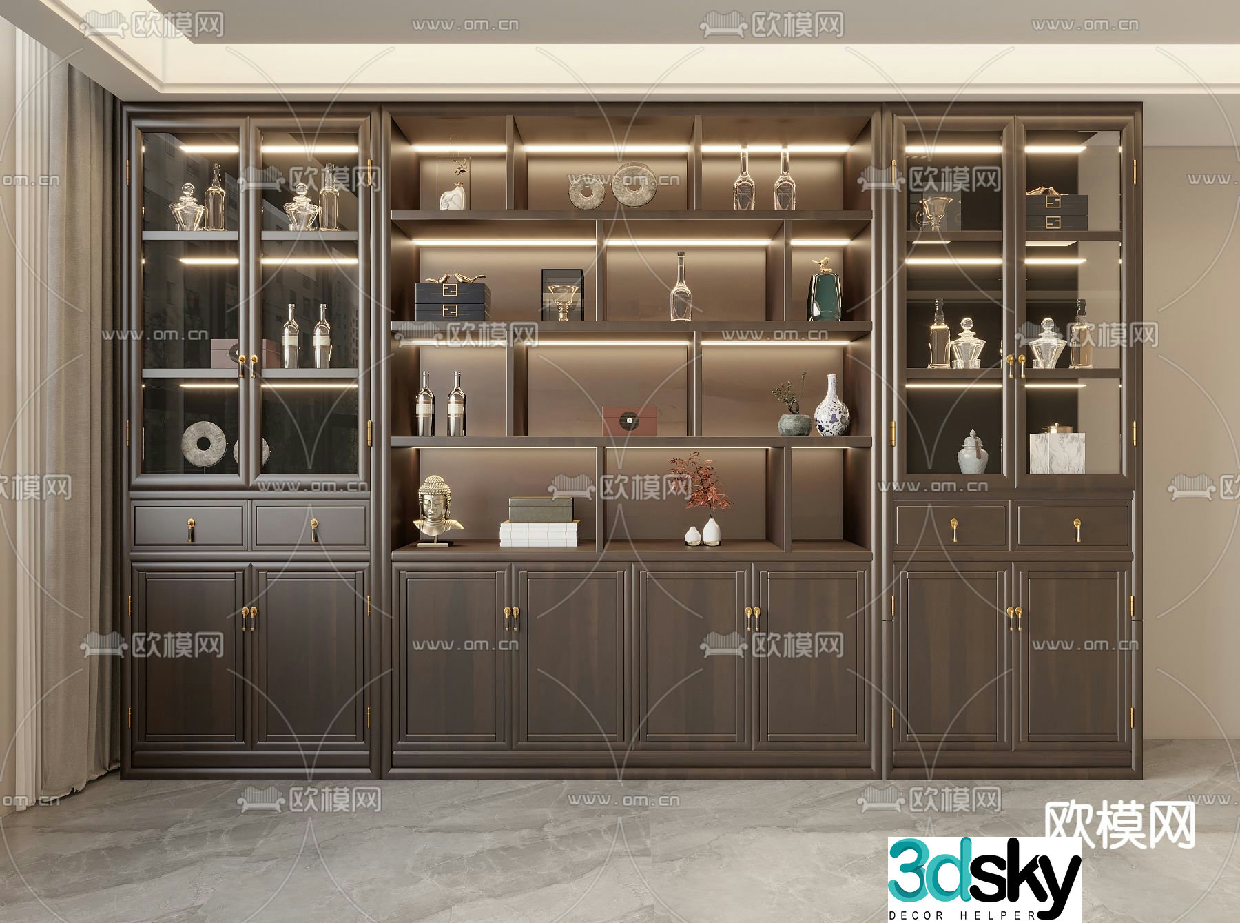 New Chinese wine cabinet 3D model