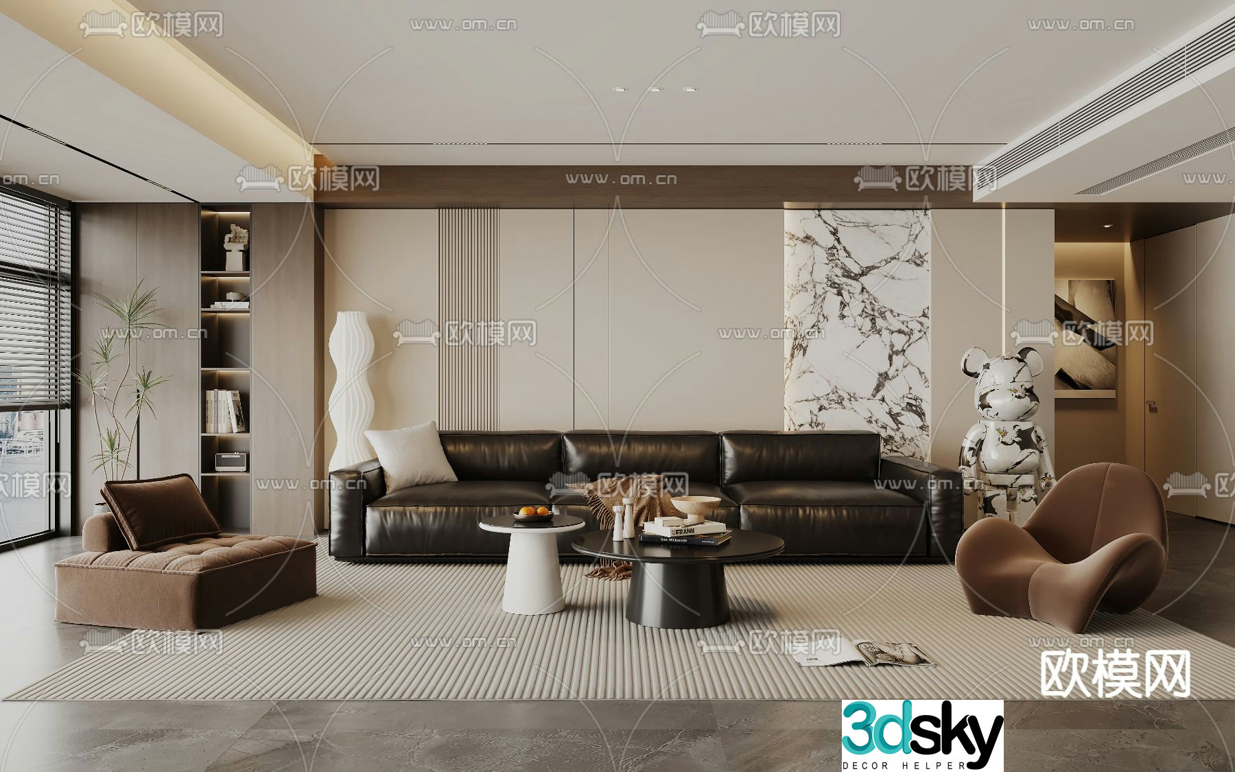 Modern living room 3d model