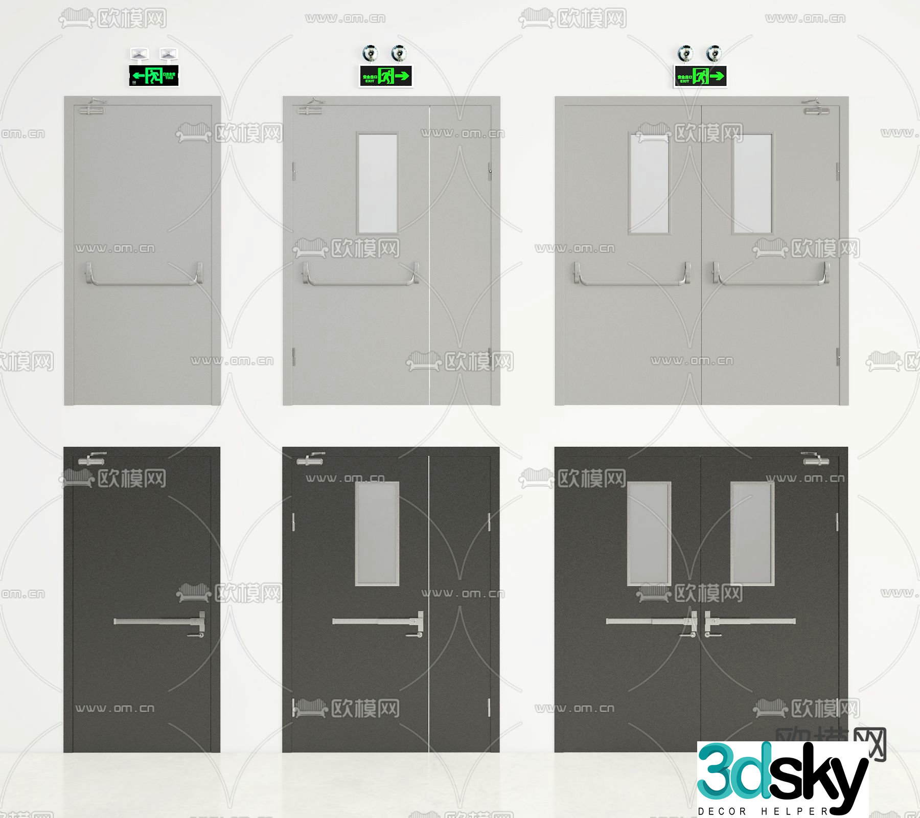 fire door safety door fire door 3d model