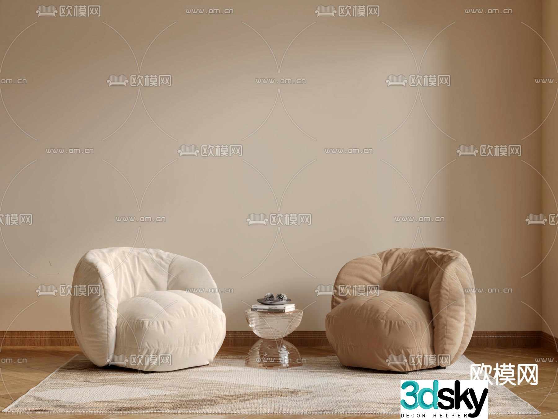 Single sofa leisure sofa 3d model