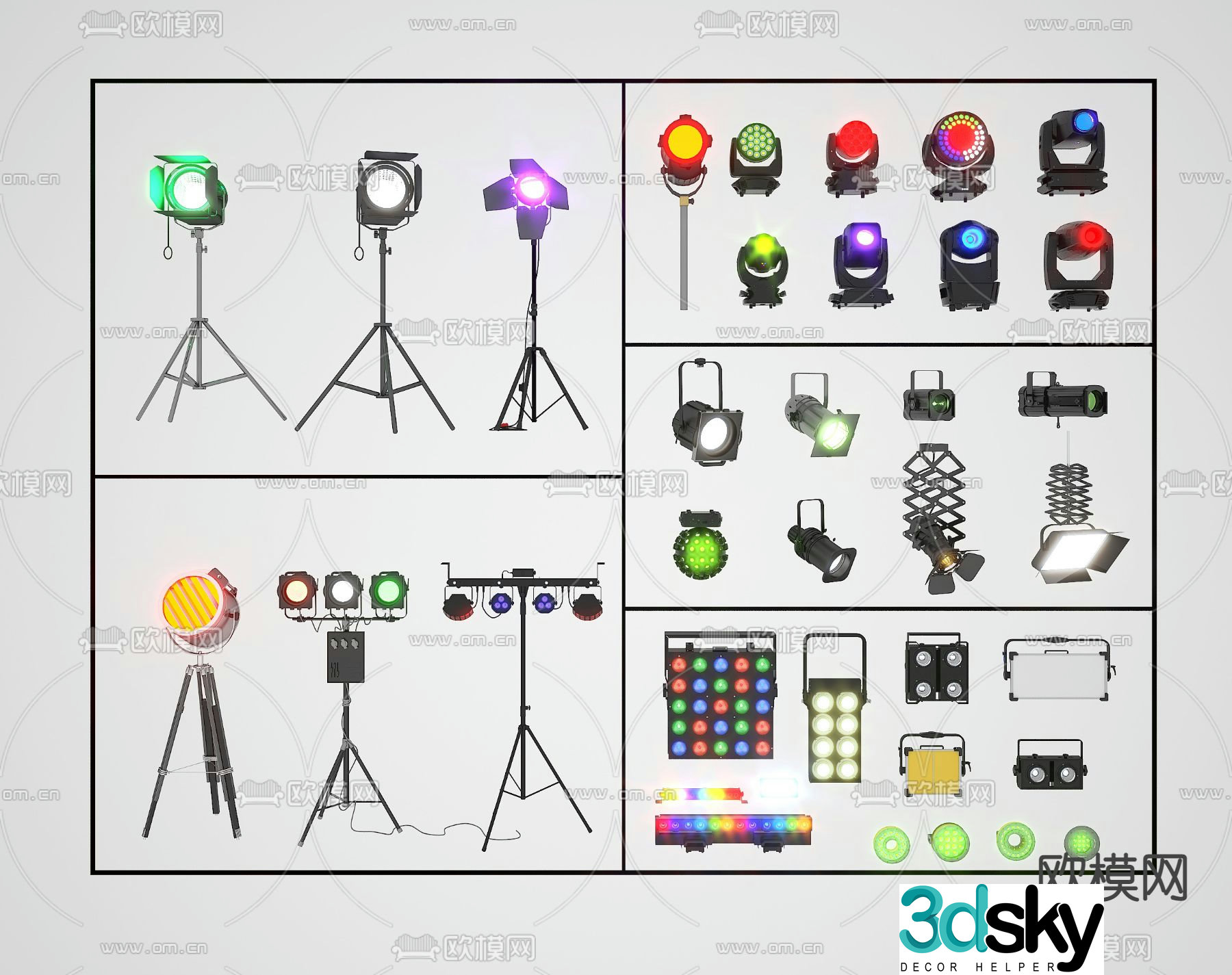 stage light stage spotlight 3d model