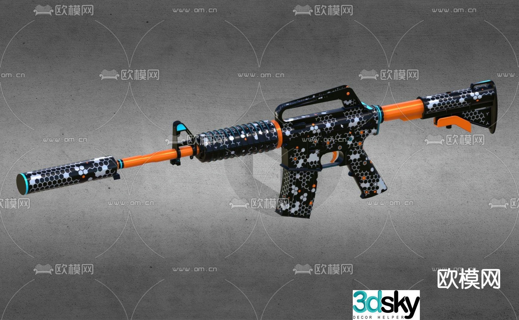 automatic rifle sniper rifle 3d model