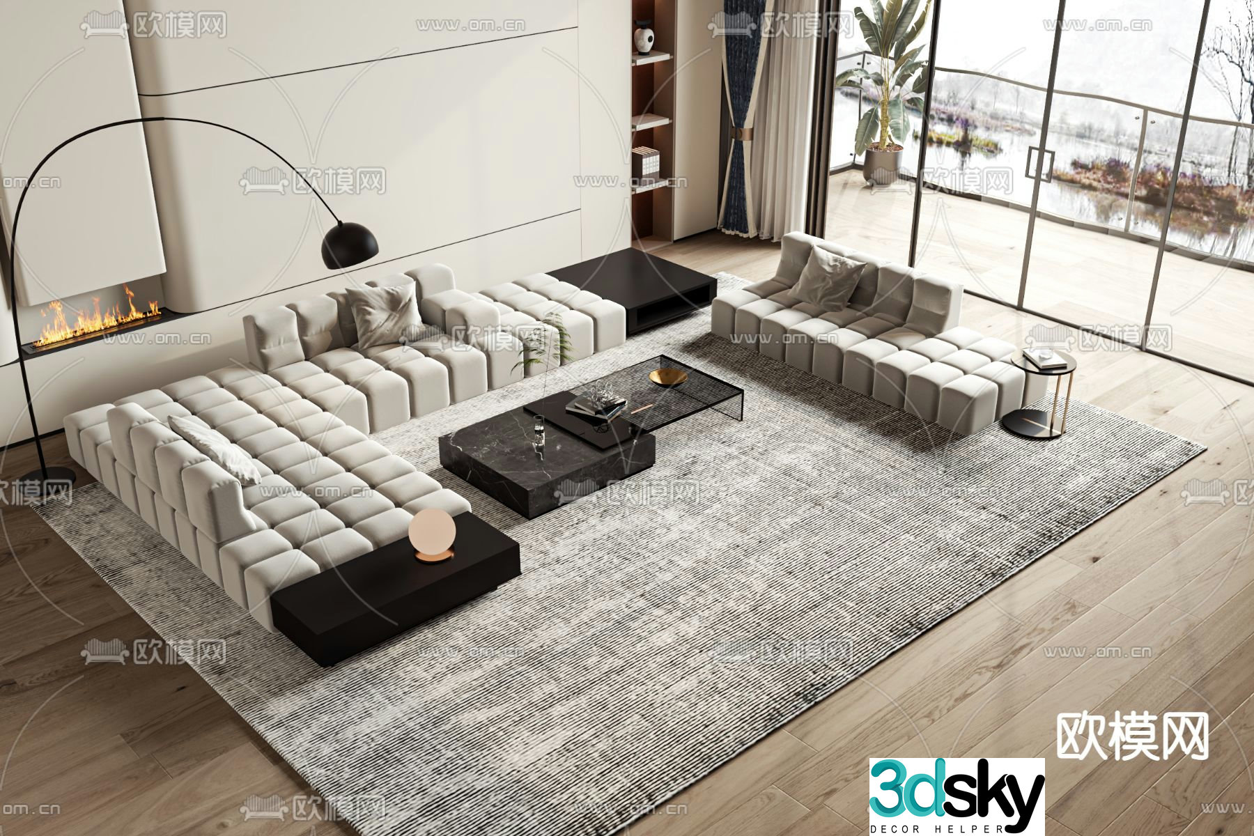 Sofa combination leisure sofa 3d model