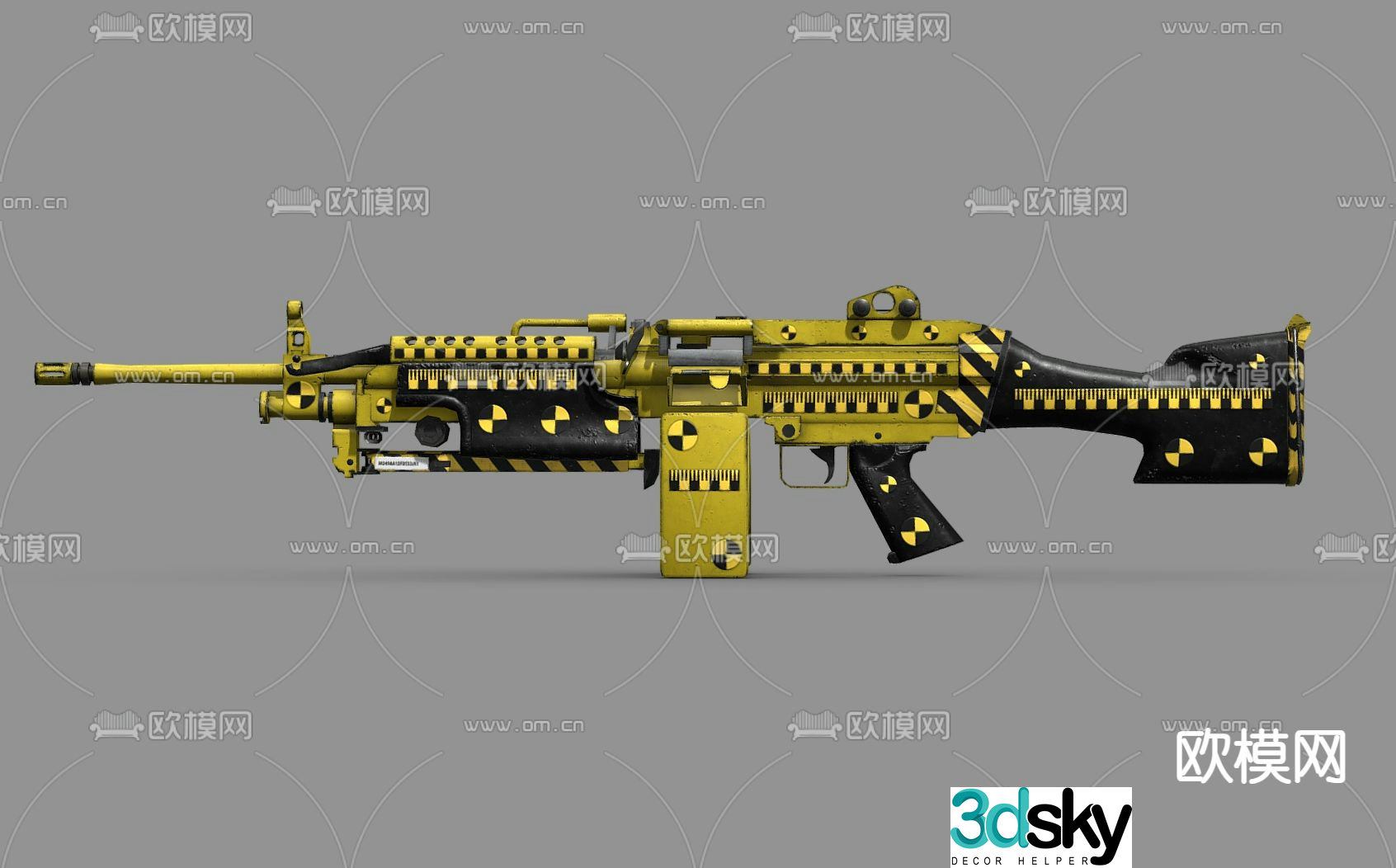 automatic rifle assault rifle 3d model