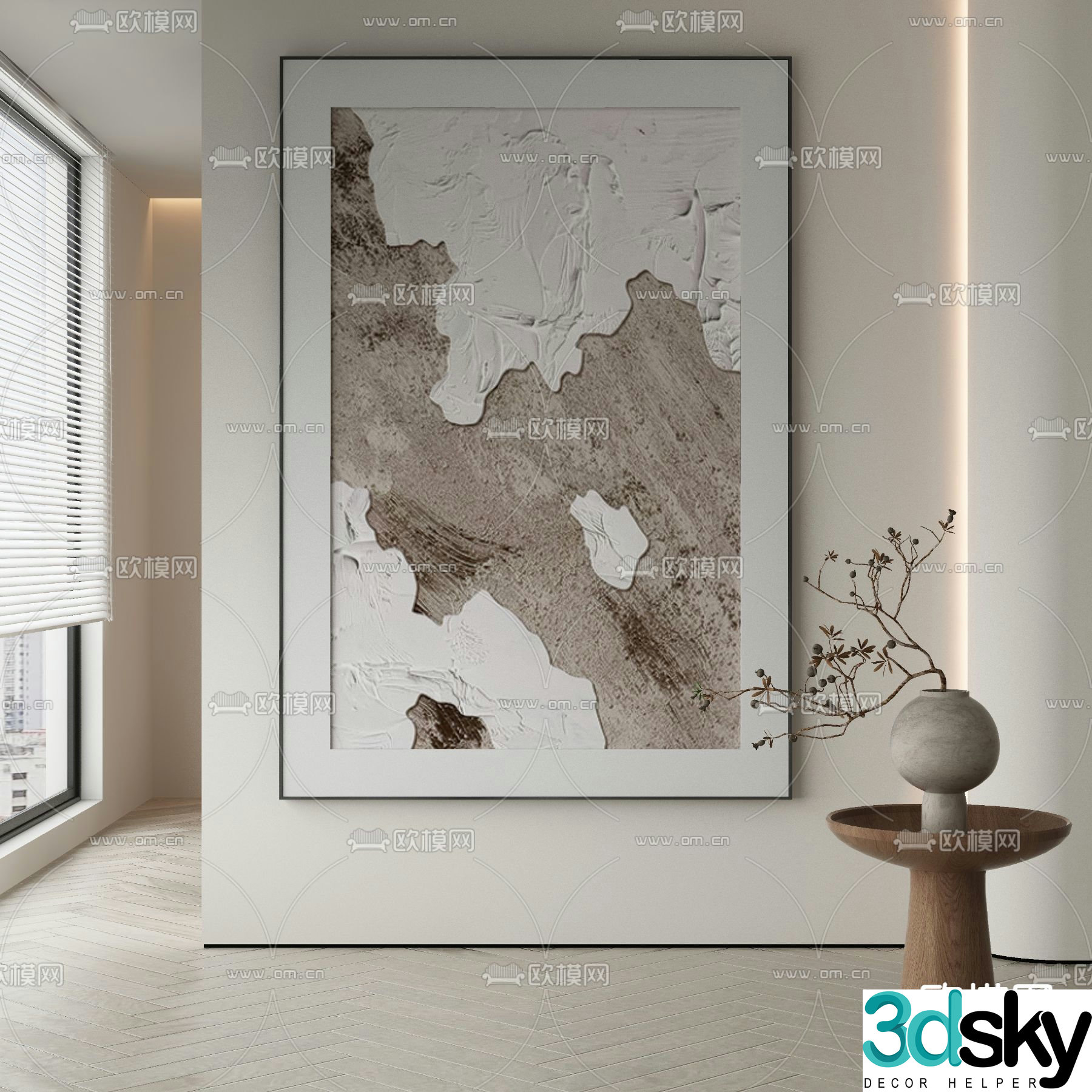 Hanging paintings decorative paintings 3D model