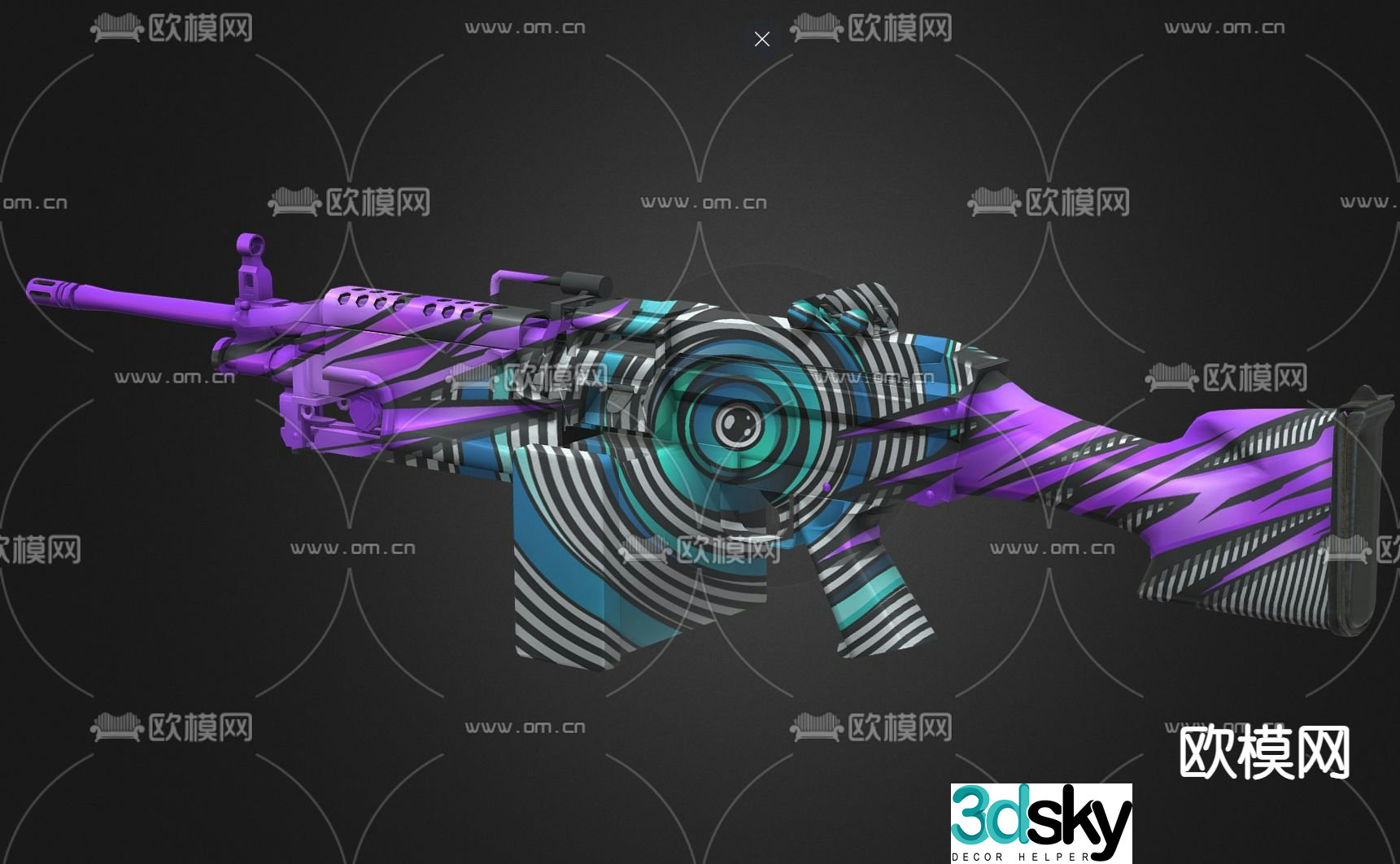 Automatic rifle technology rifle 3d model