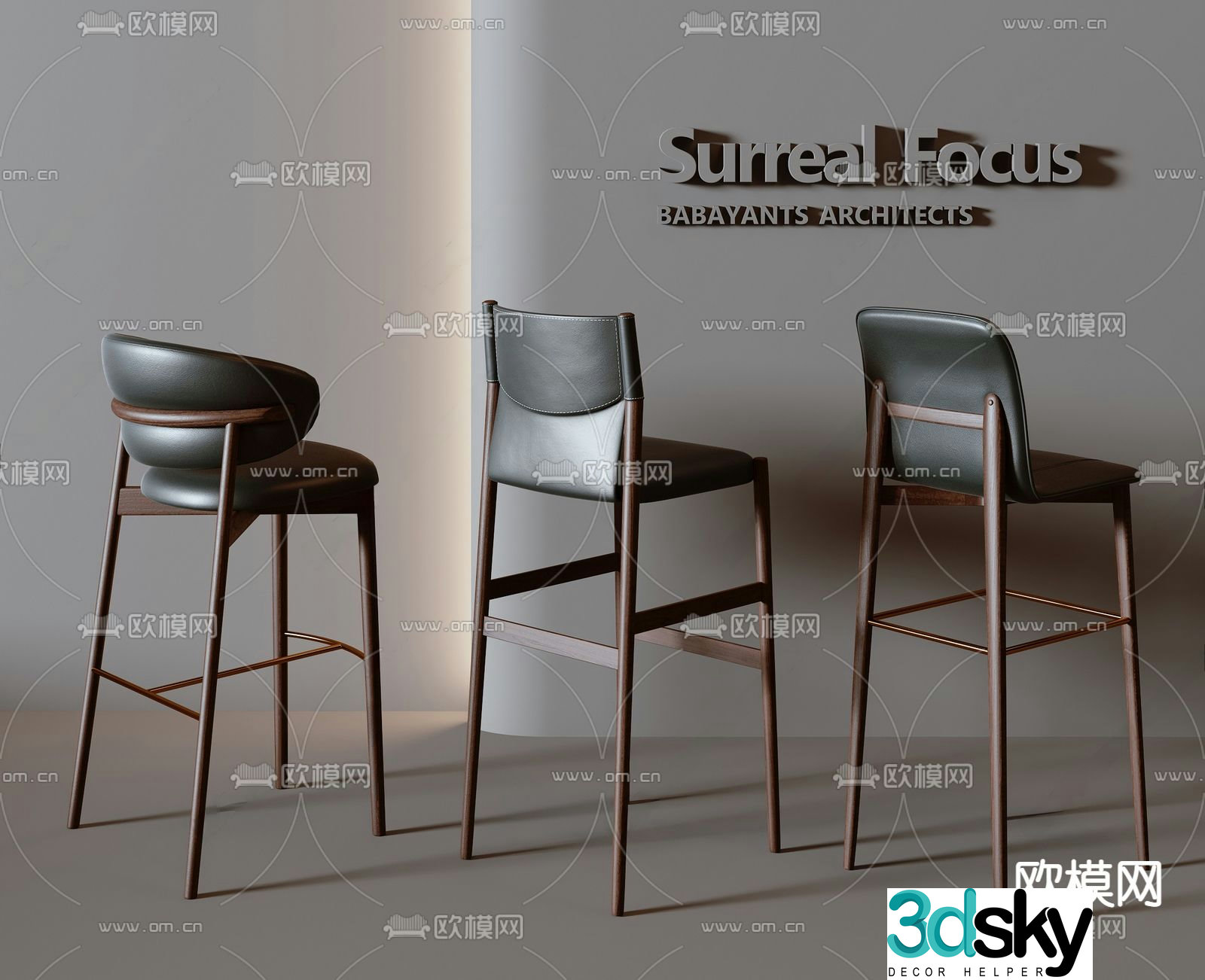 bar stool bar stool 3d model