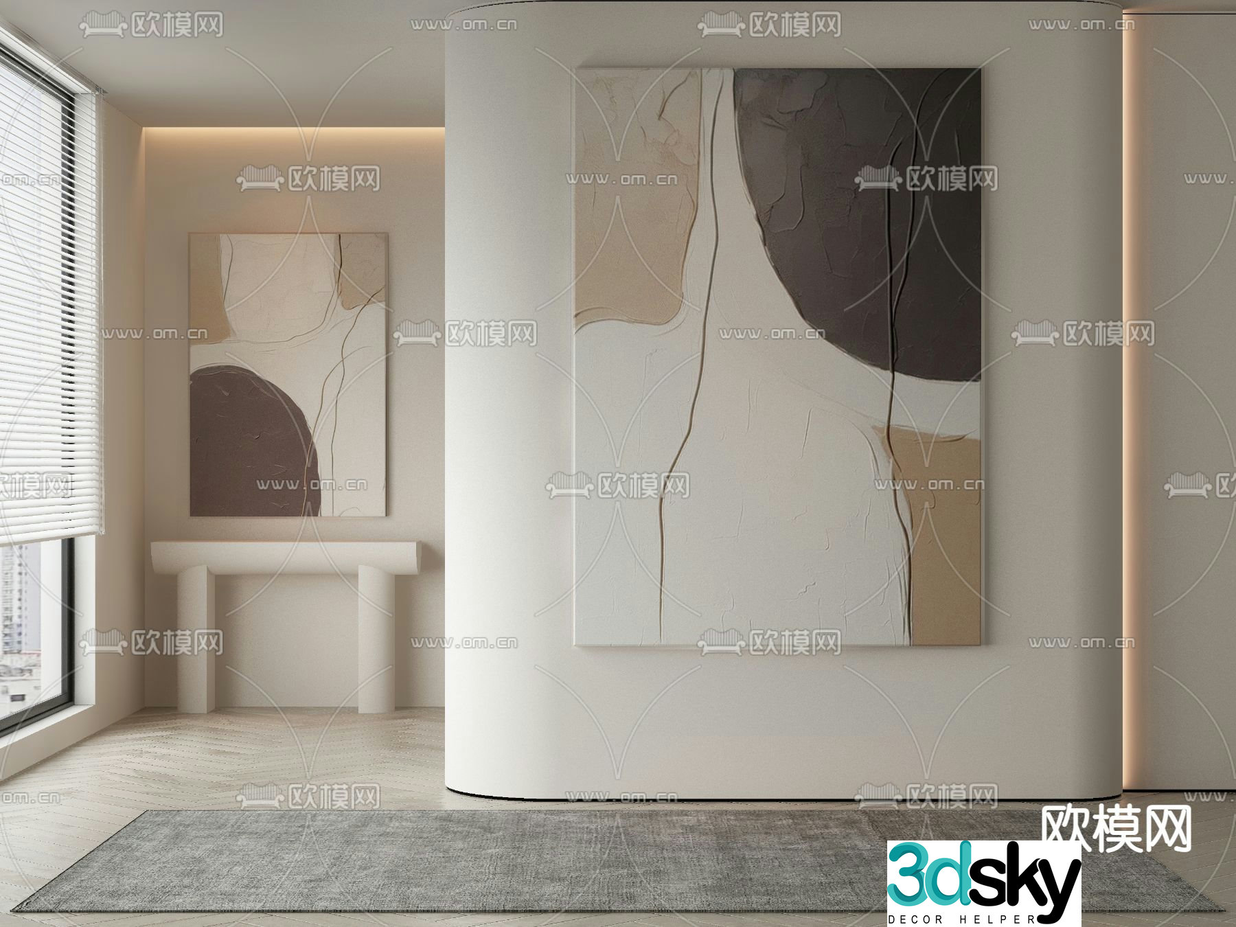 Hanging paintings decorative paintings 3D model