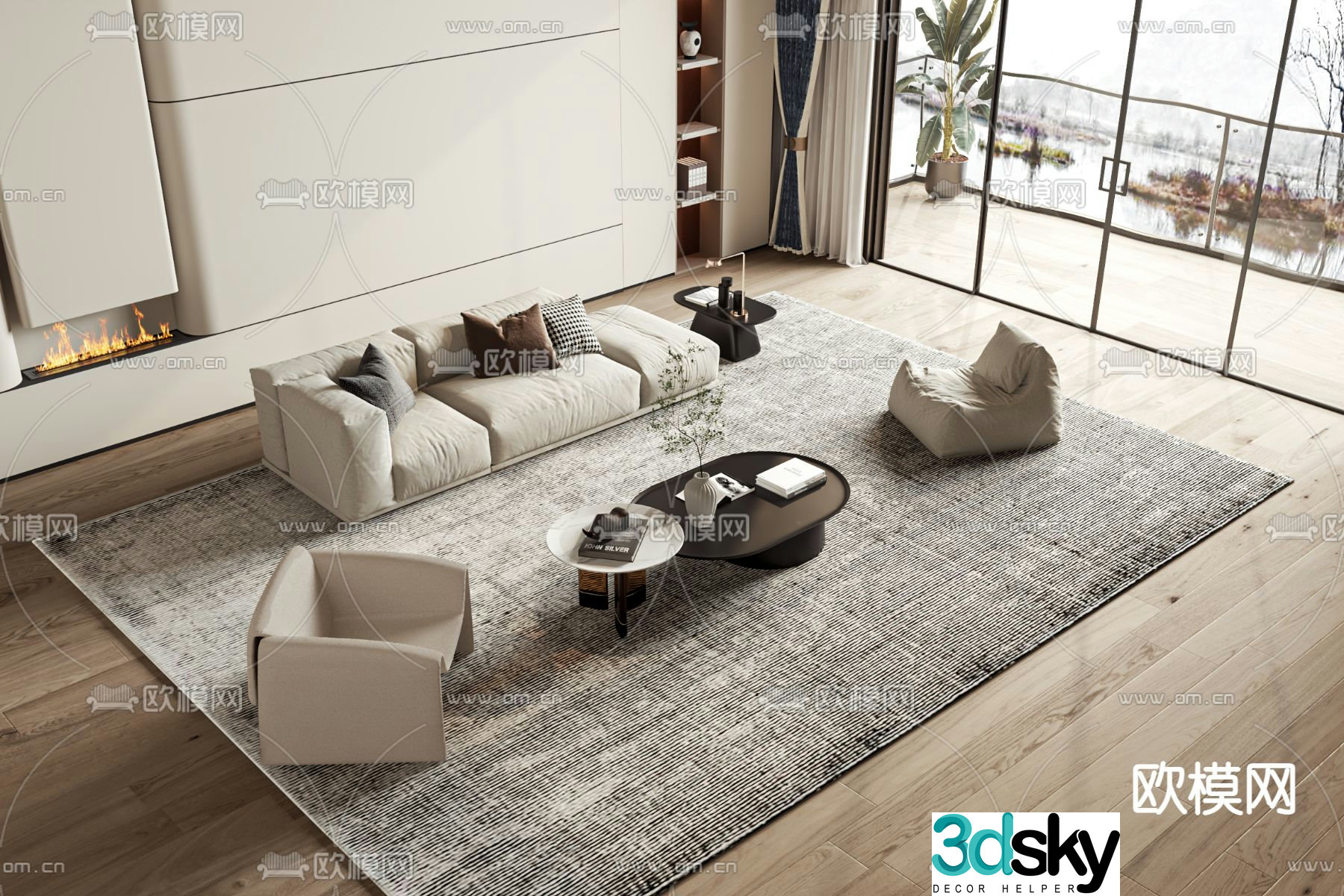 Sofa combination leisure sofa 3d model